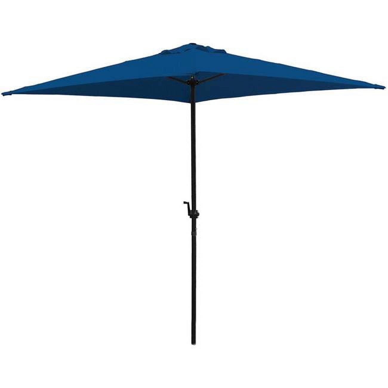 6.5 ft Blue Square Outdoor Umbrella with Black Pole