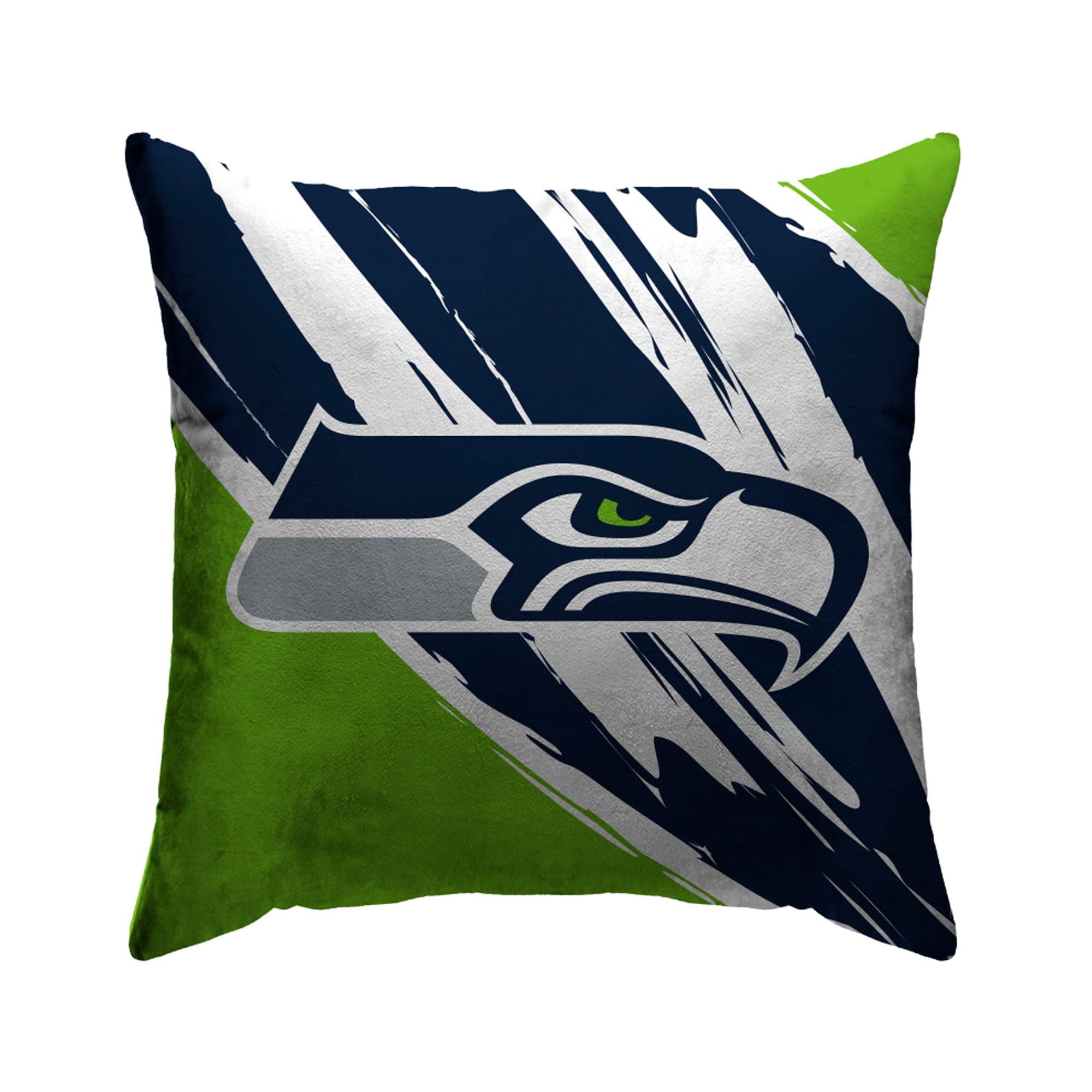 Seattle Seahawks 18'' x 18'' Green and Blue Polyester Pillow