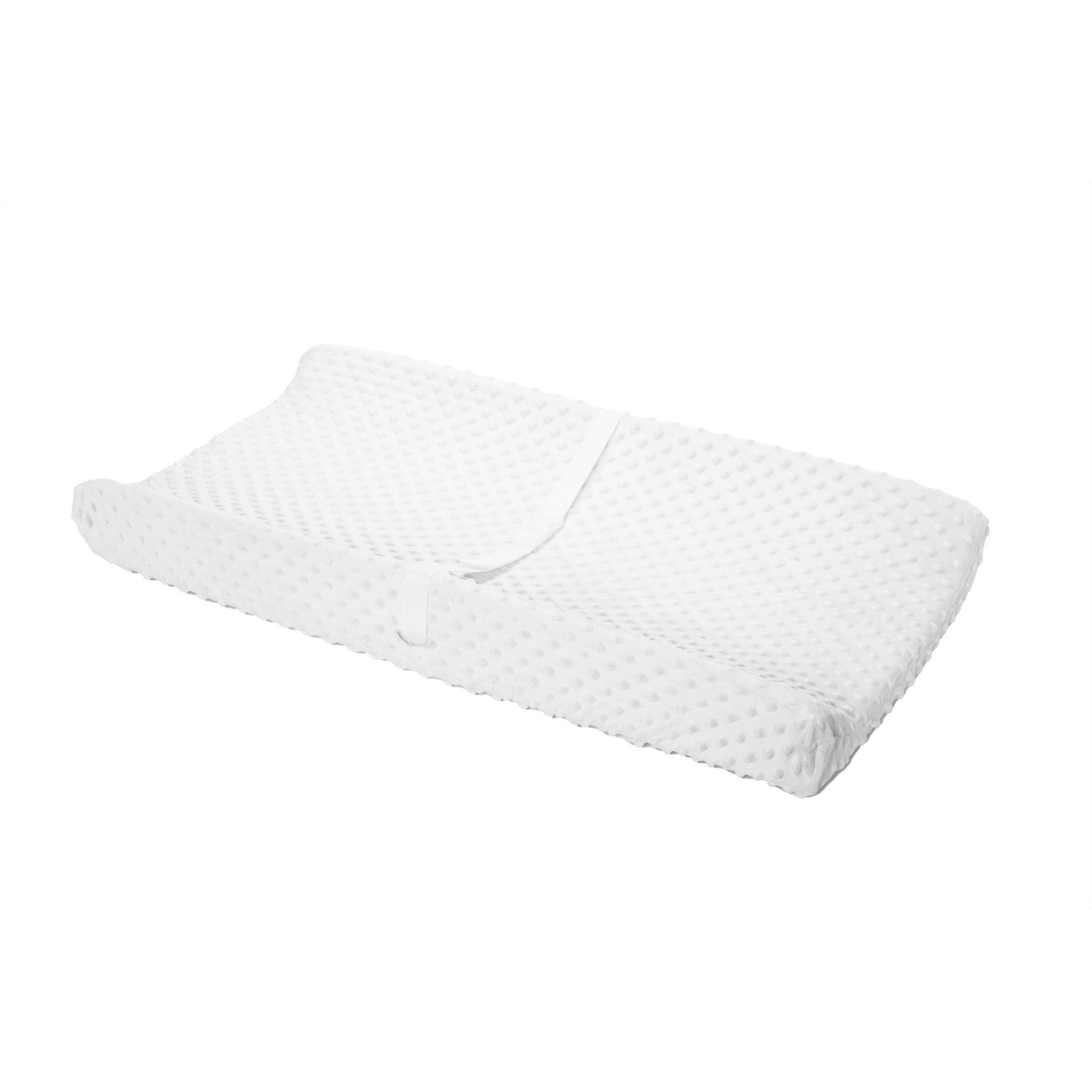 White Waterproof Contoured Diaper Changing Pad with Cover