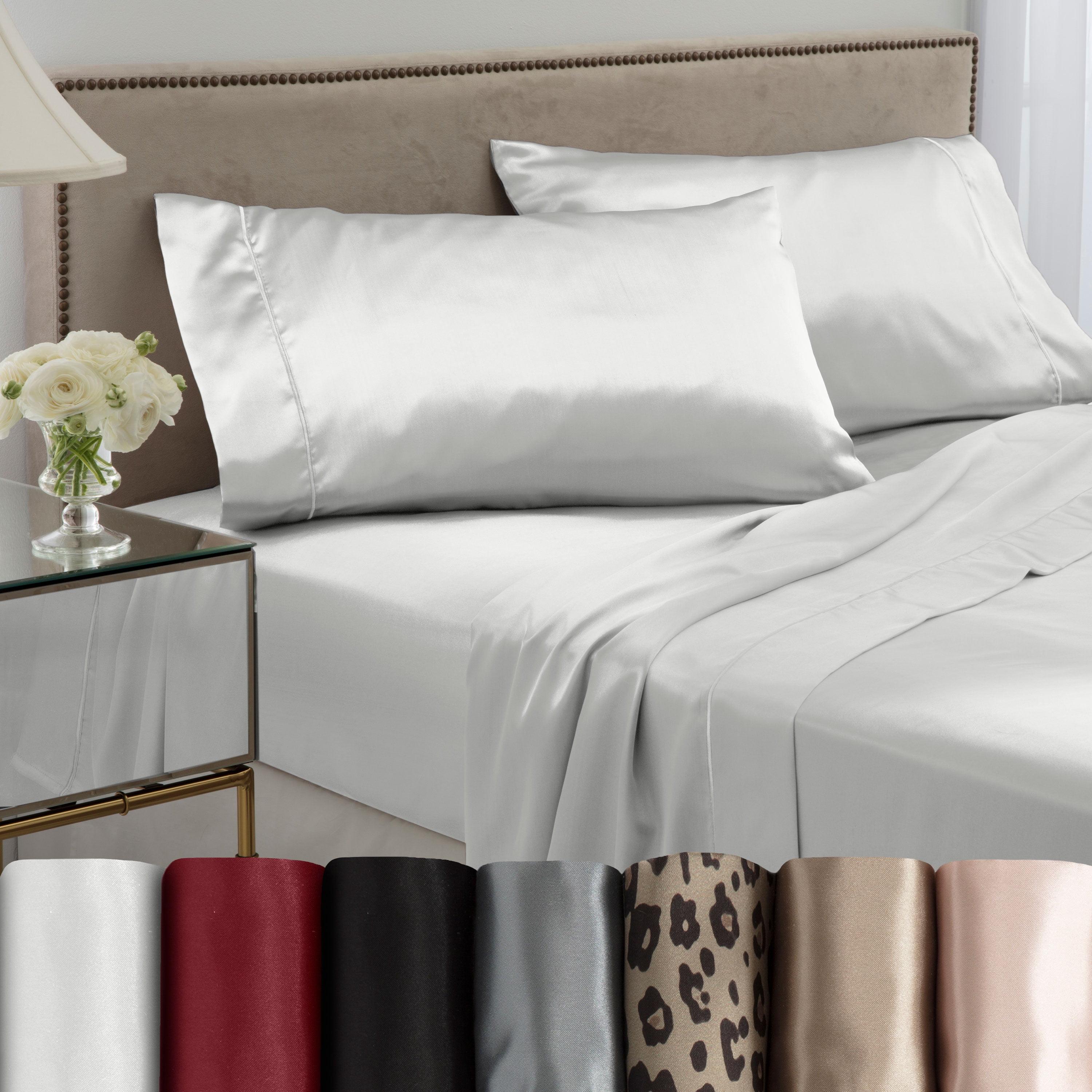 Seduction Martex Elegance Satin Silk Pillowcases Set Of 2 Hotel Quality - Super Soft & Breathable