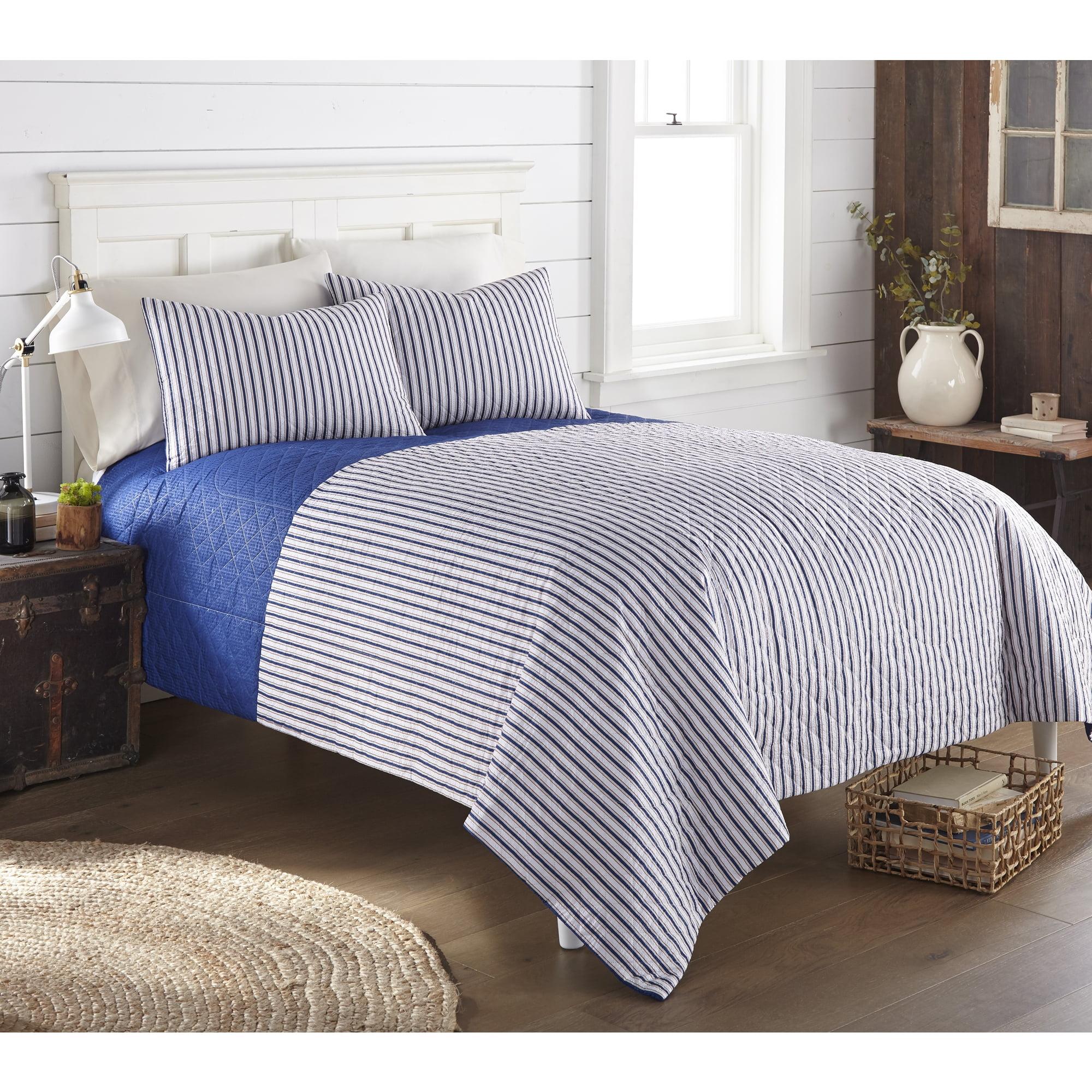 Shavel Home Products Striped Quilt Set