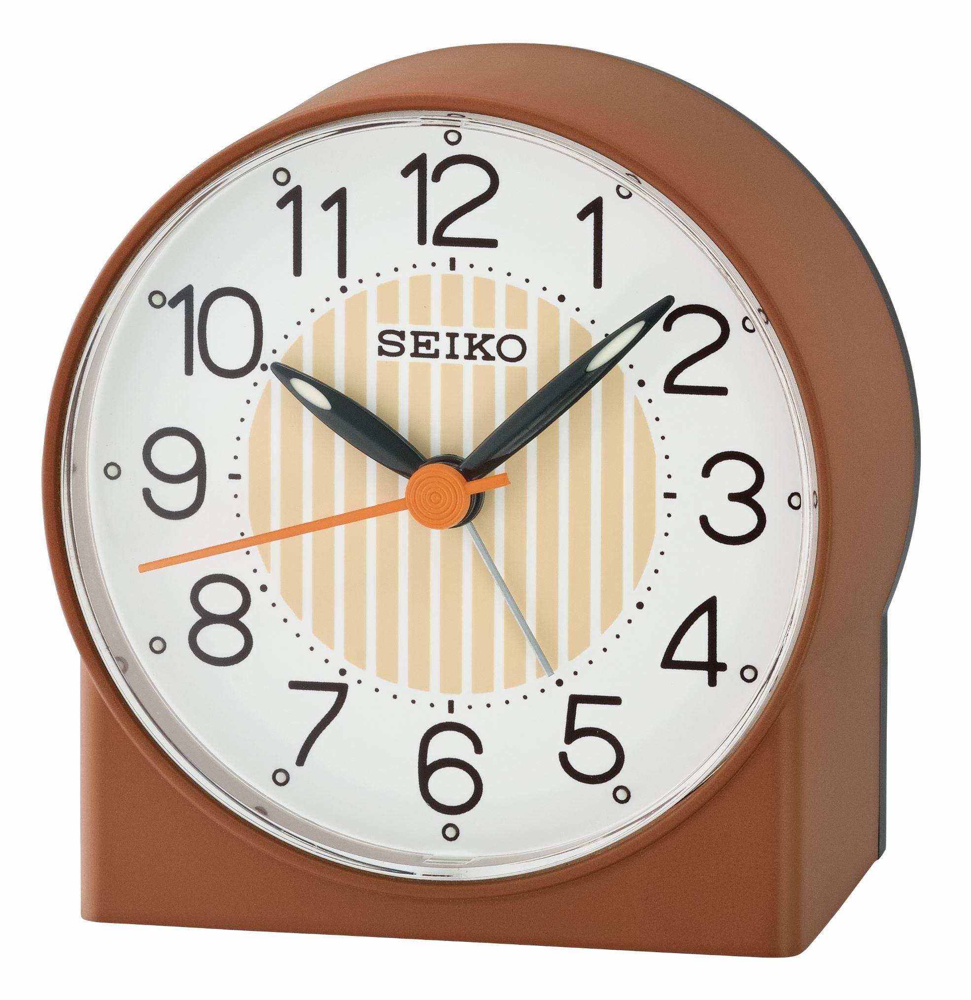 Seiko 3.54" Black and Gold Quartz Alarm Clock