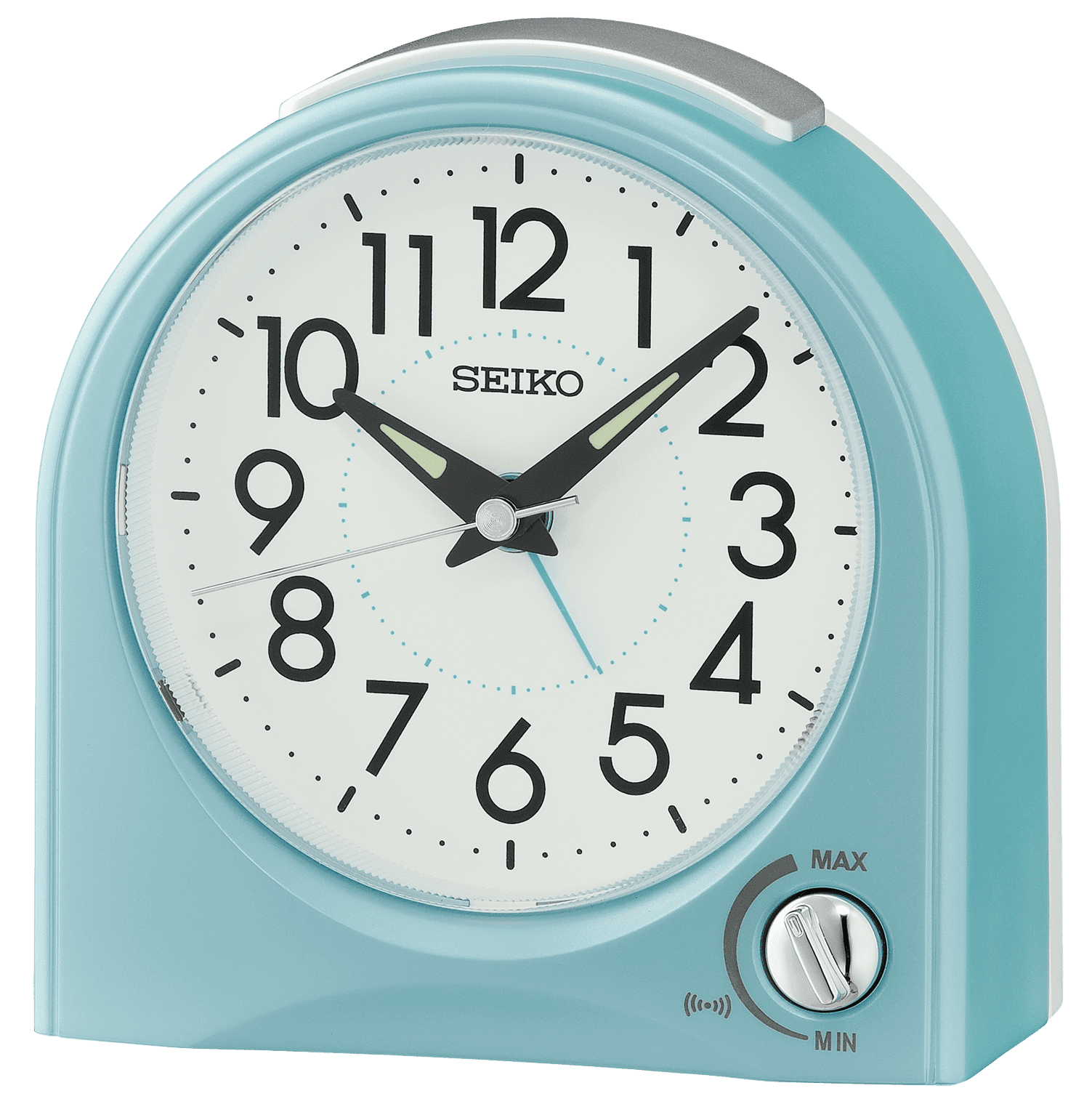 Seiko Analog Quartz Tabletop Clock with Alarm in Blue | Wayfair