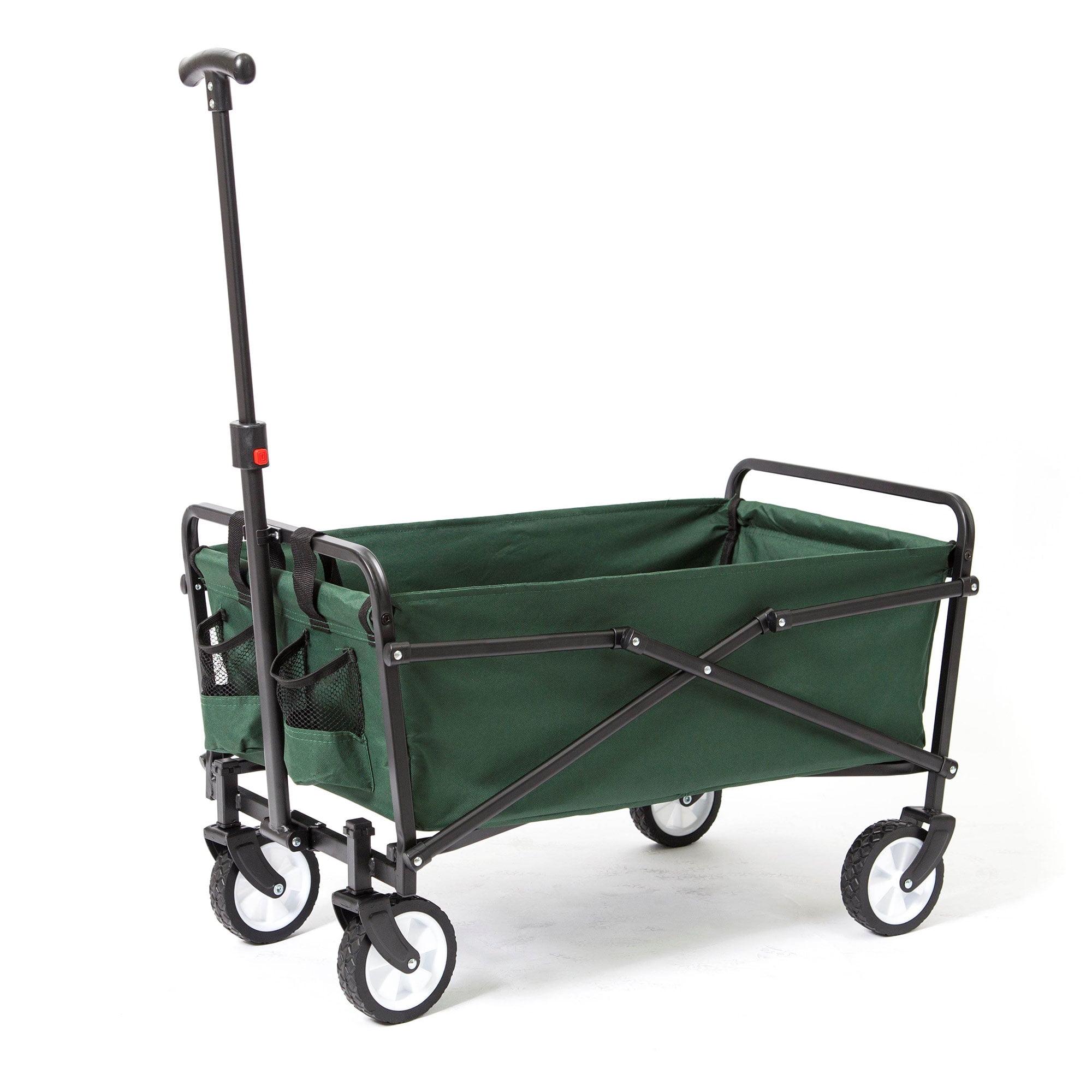 Seina Heavy Duty Compact Folding 150lb Capacity Outdoor Utility Cart, Green