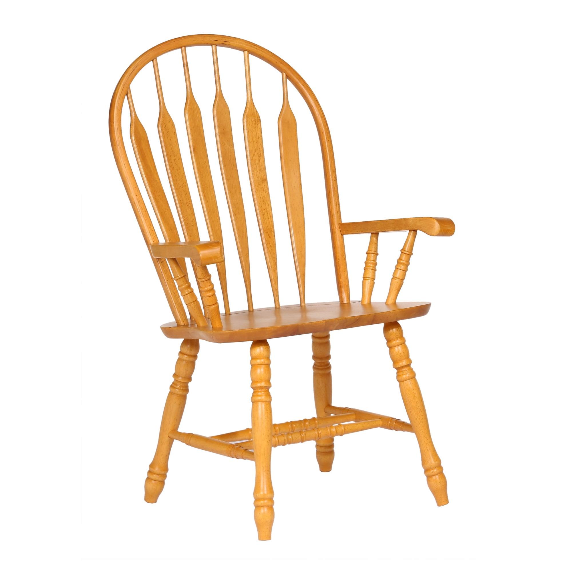 Light Oak Windsor High Back Dining Arm Chair