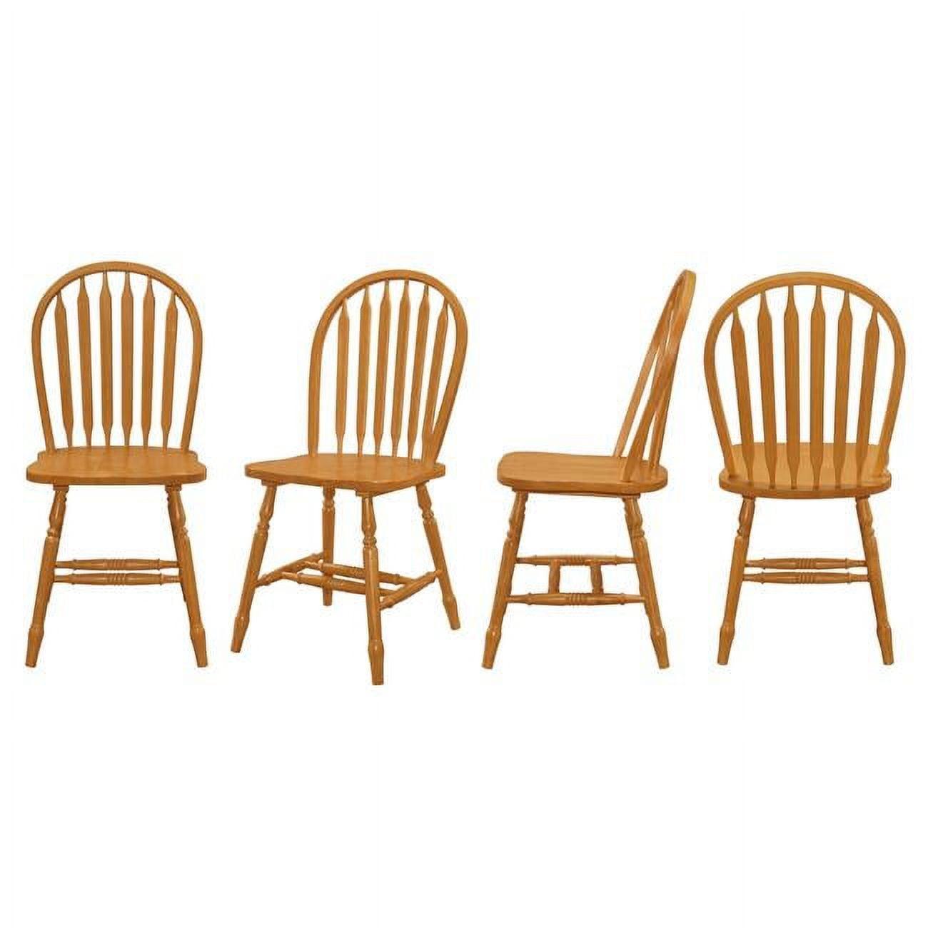 Heritage Light Oak Windsor Side Chair with Slat Back Design