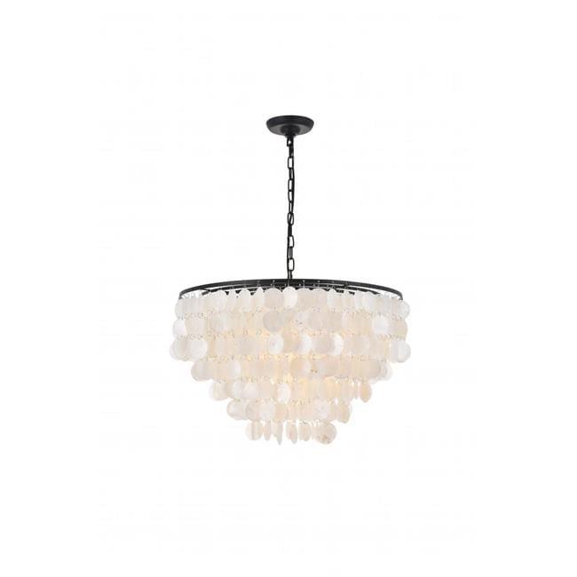 Elegant Lighting Selene 6 light Black Pendant