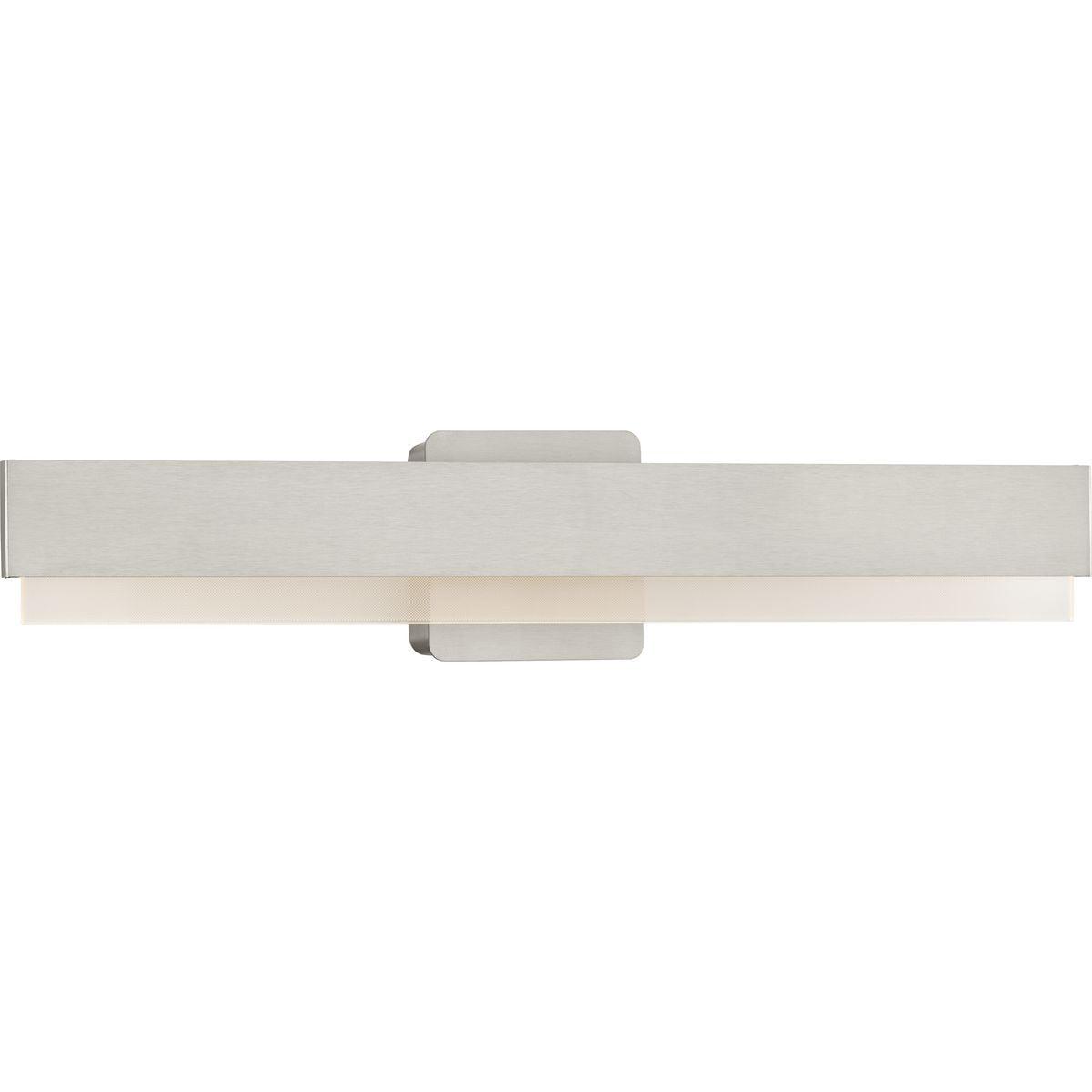 Brushed Nickel 24" LED Linear Vanity Light with Acrylic Shade