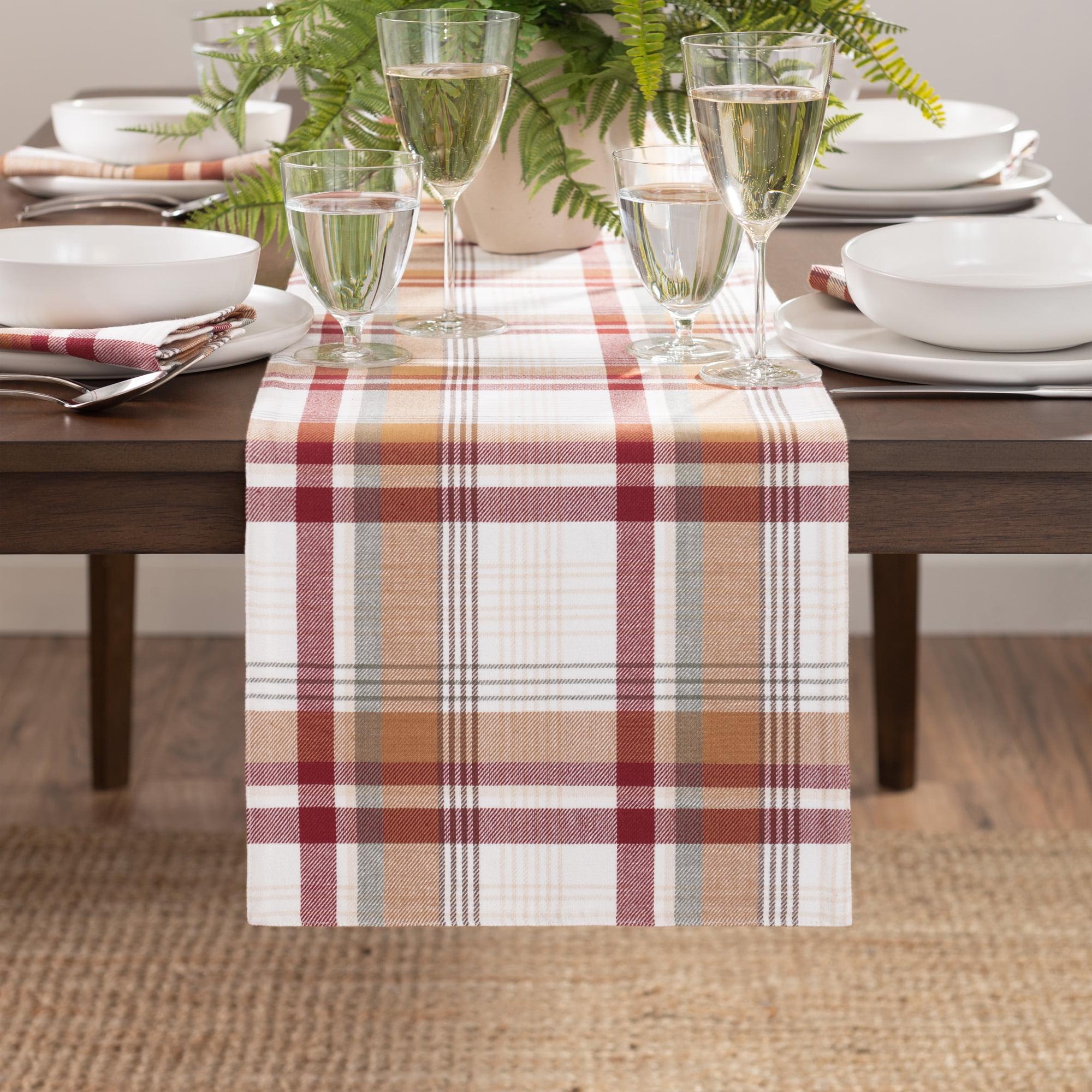 Elrene Seneca Plaid Harvest Cotton Table Runner - Elrene Home Fashions