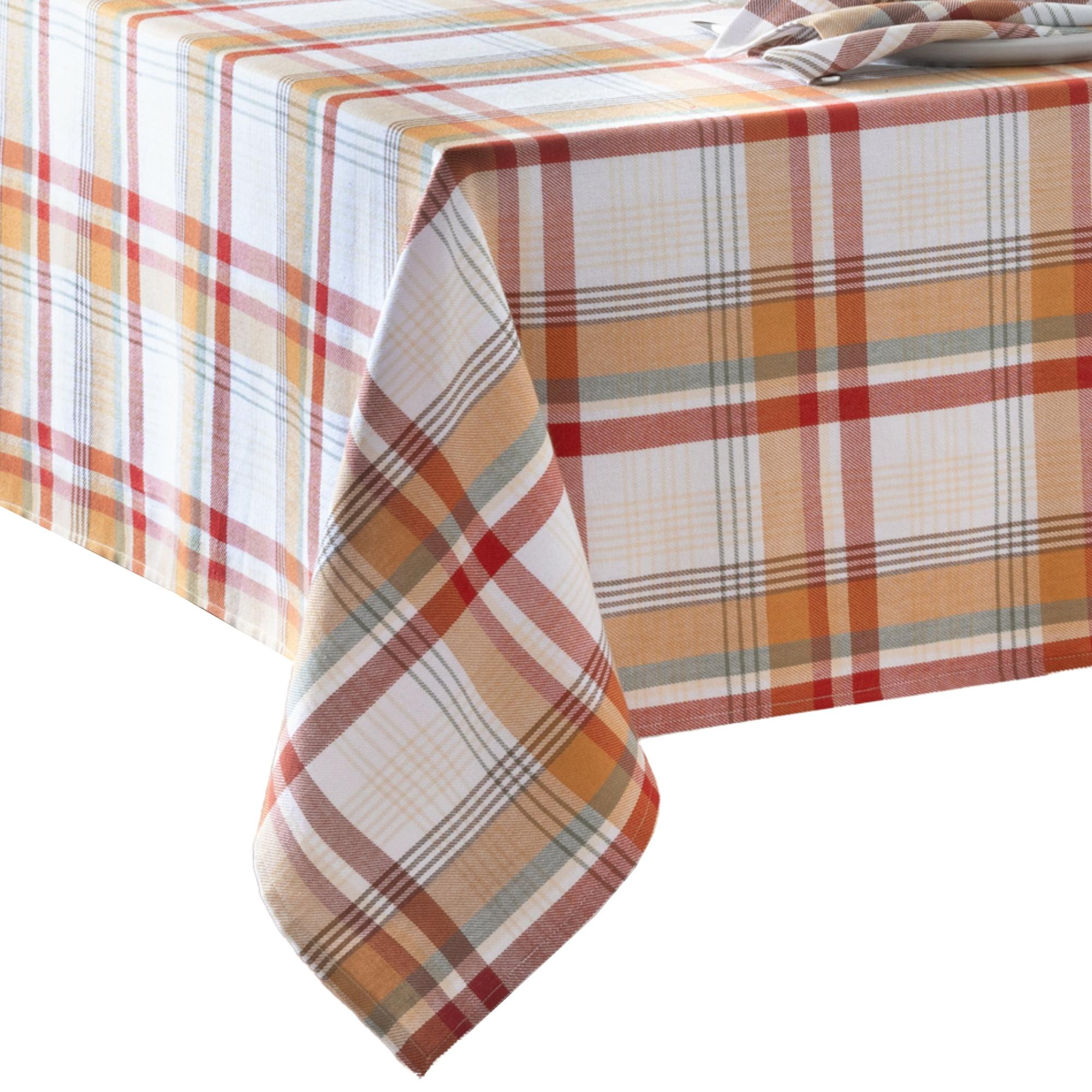 Elrene Seneca Plaid Harvest Cotton Tablecloth - Elrene Home Fashions