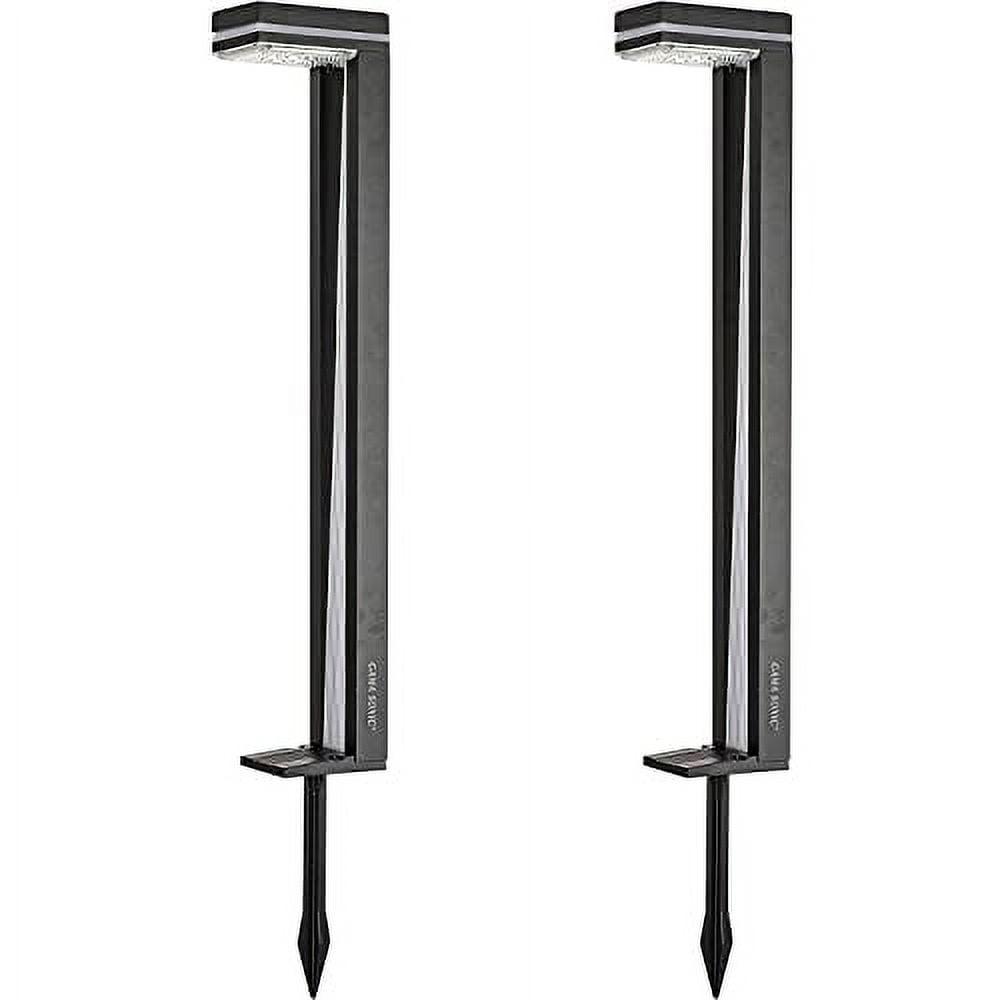 Gama Sonic Sentry Modern 60 Lumens Solar Outdoor LED Landscape Pathway Light - 2 Pack