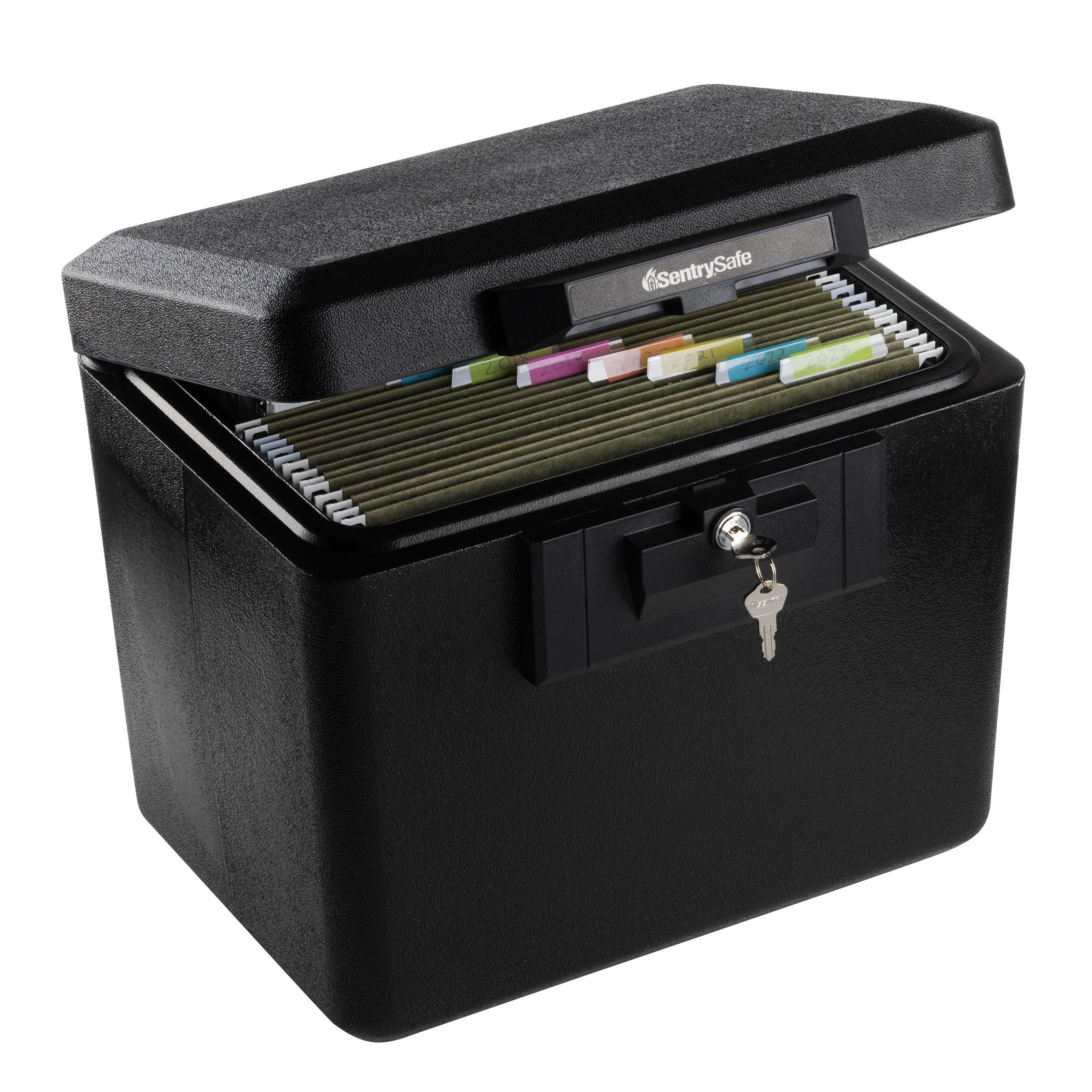 BEACHWATER POOL & SPA, LLC Fireproof Document Box With Key Lock, Safe Secures Files And Documents For Home Or Office