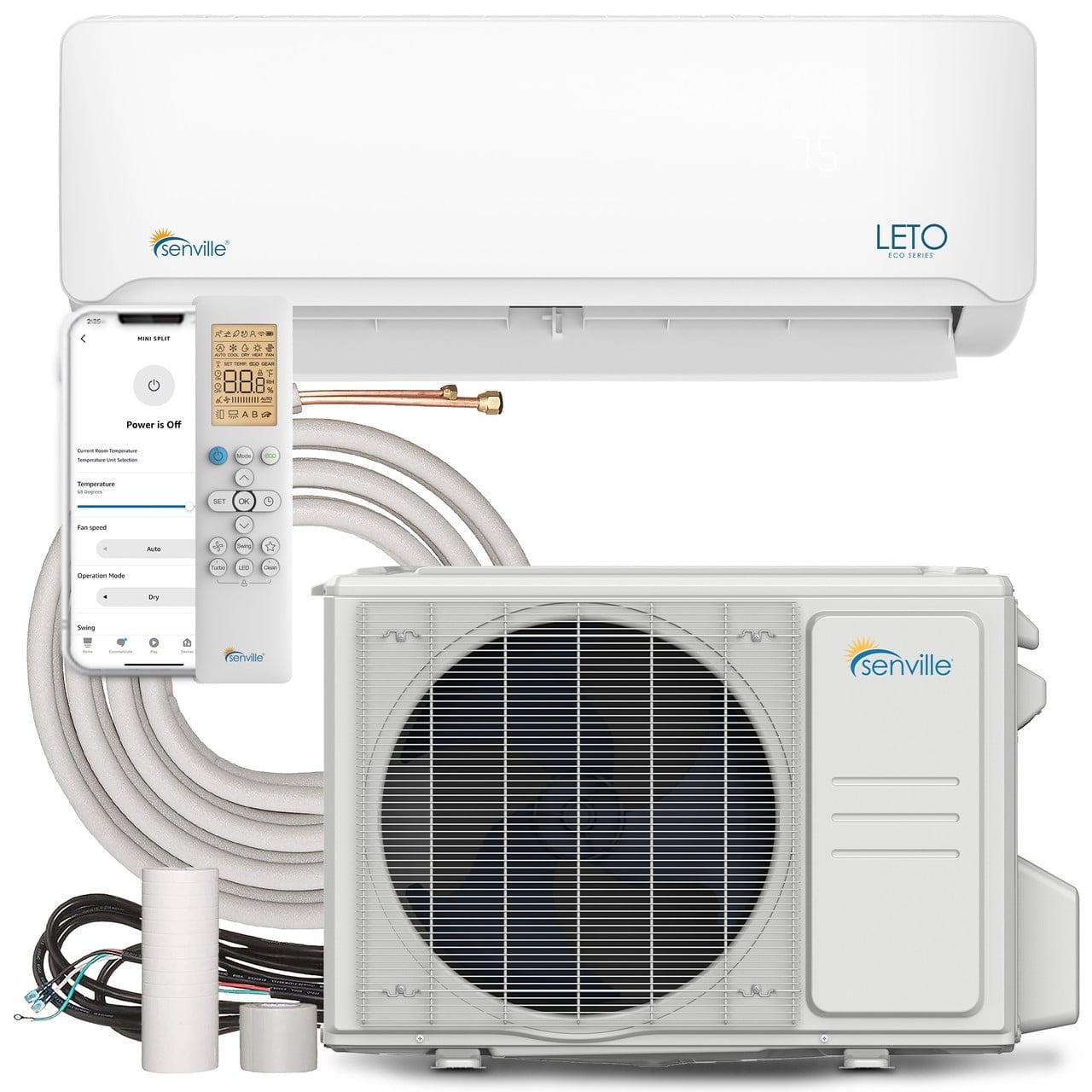 Senville Senville 24000 BTU Wi-Fi Connected Ductless Mini Split Air Conditioner for 1400 Square Feet with Heater and Remote Included