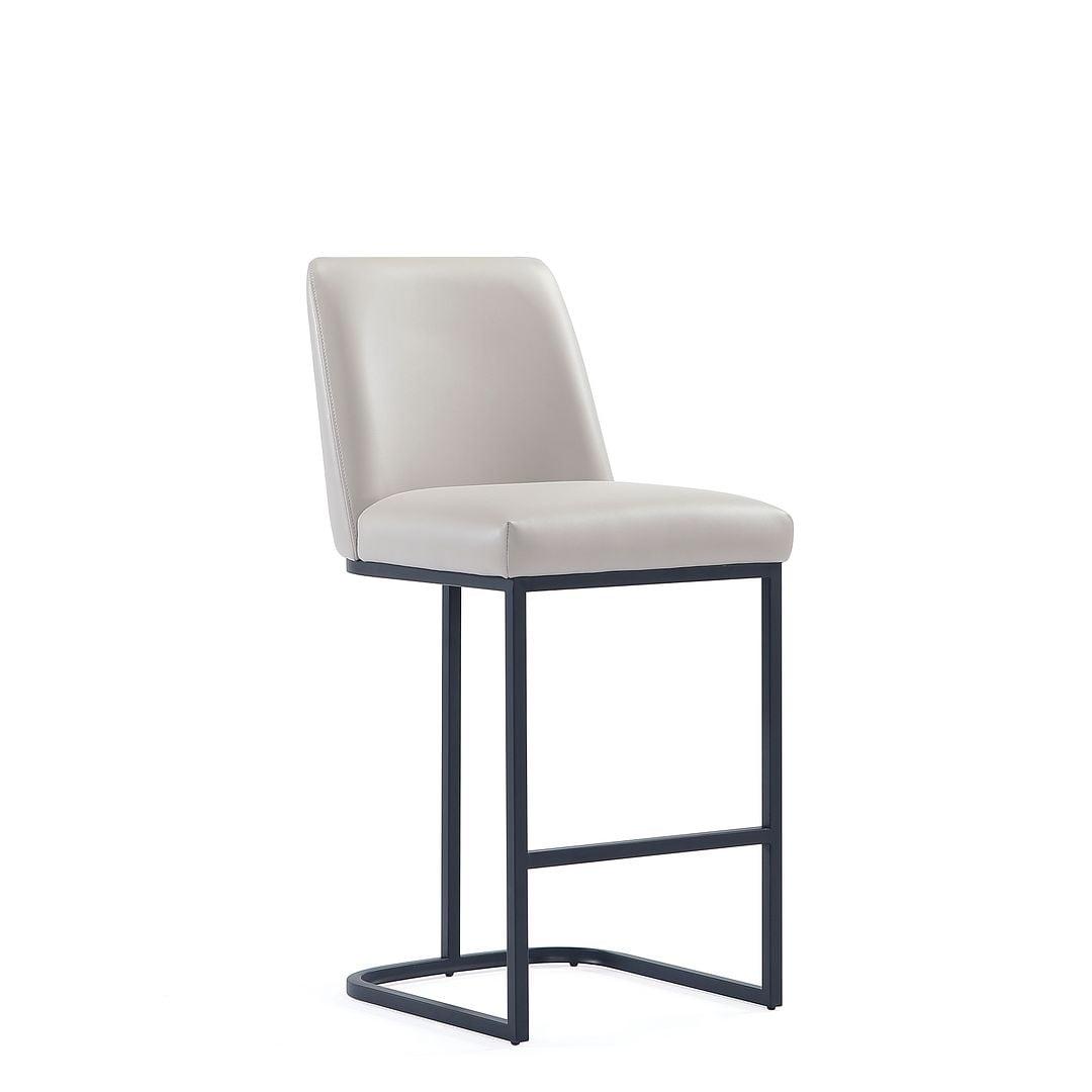 Manhattan Comfort Serena Leatherette Upholstered Metal Counter Height Barstool