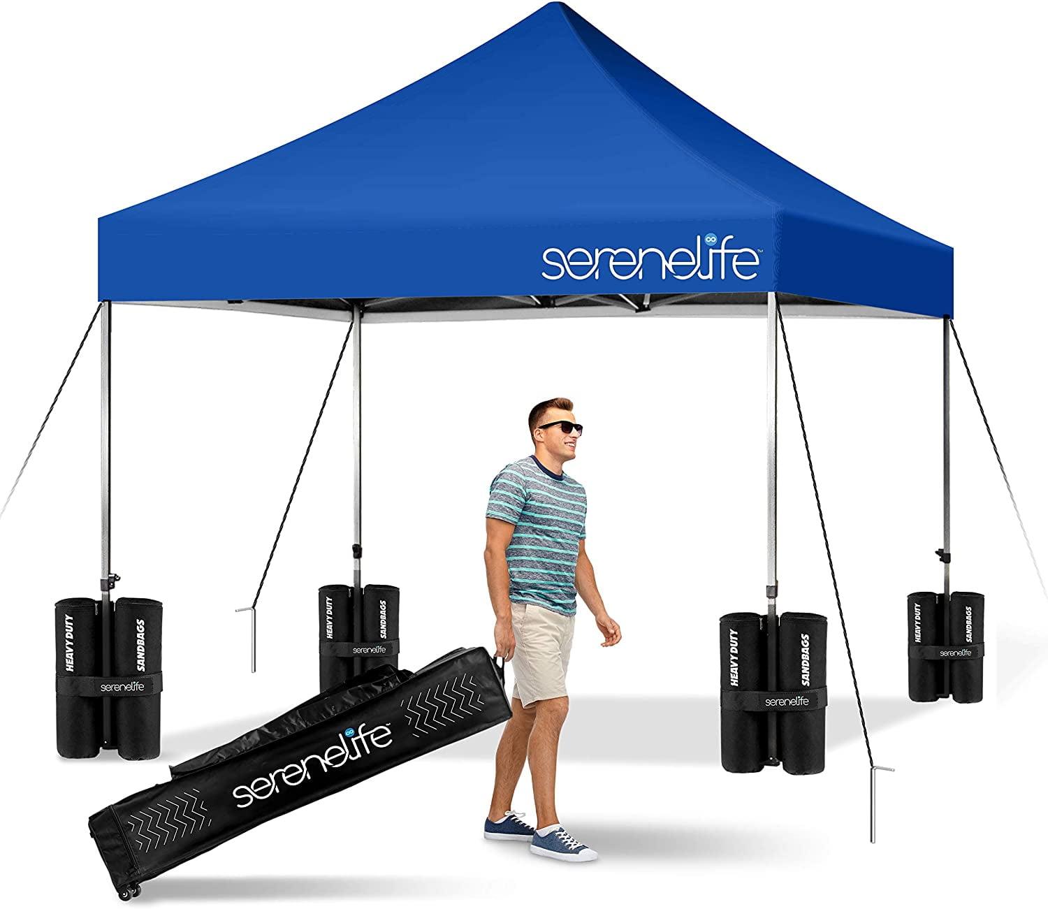 Navy Blue 10 Ft. x 10 Ft. Steel Pop-Up Canopy Tent