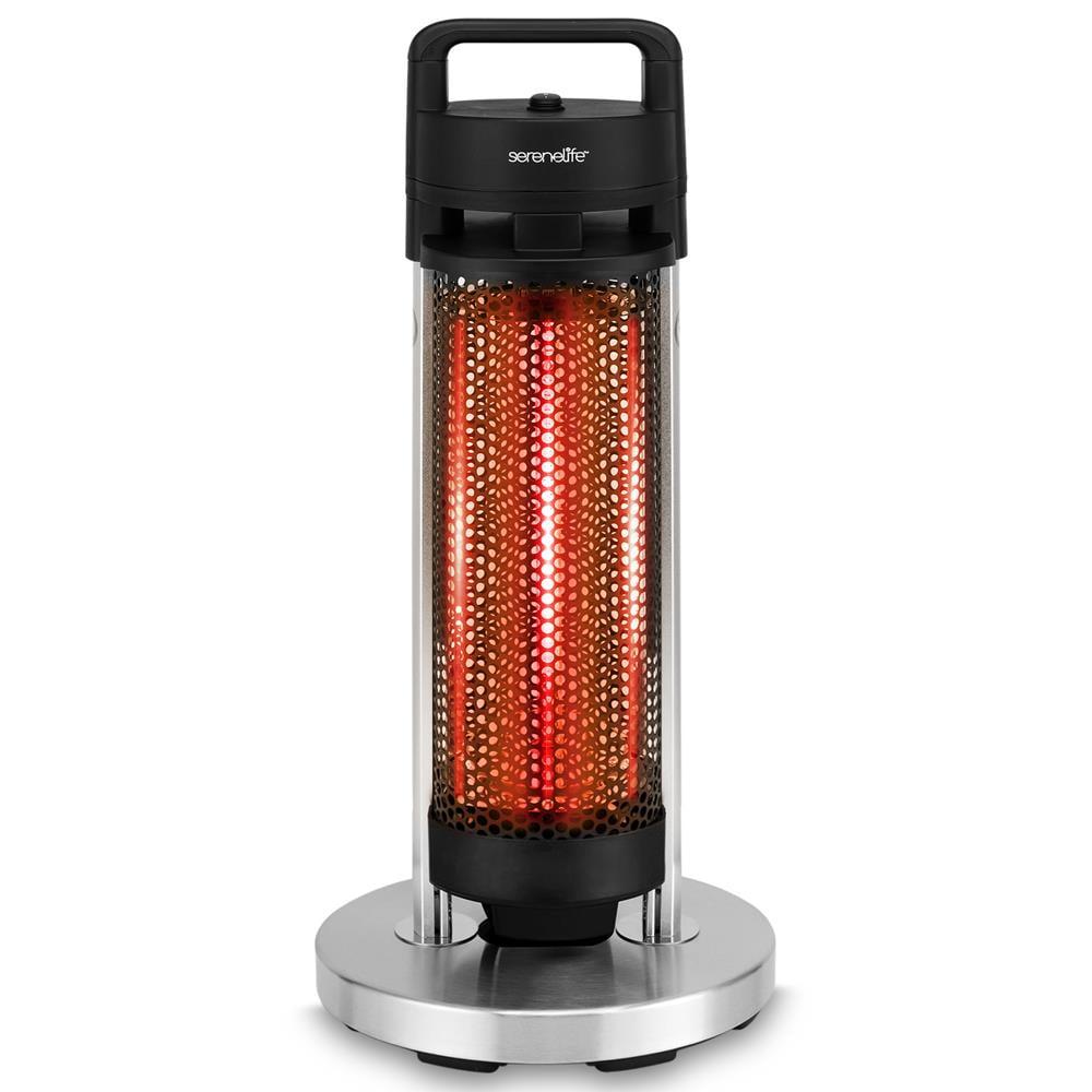 SereneLife 900W Electric Patio Heater with 360° Tip-Over Safety Switch - Indoor/Outdoor Use (SLOHT24)