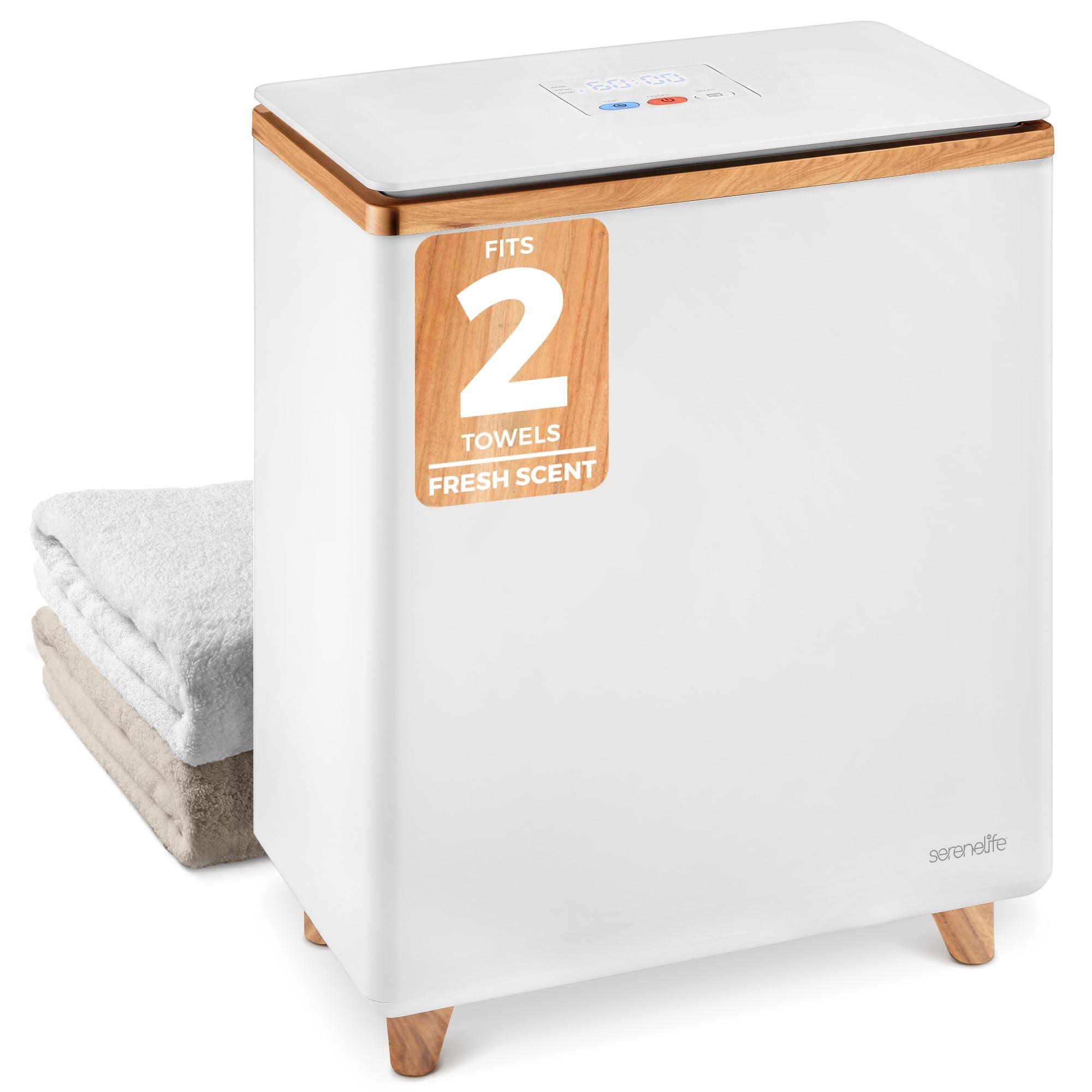 SereneLife 20L Large Capacity Towel Warmer Bucket - Stainless Steel with Aromatherapy Tablet SLTLR350