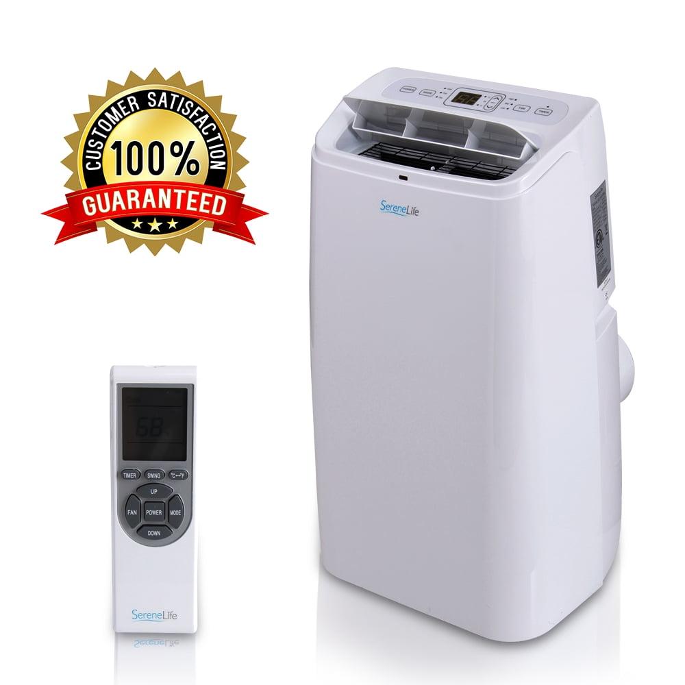 SereneLife 12,000 BTU White Portable Air Conditioner with Remote