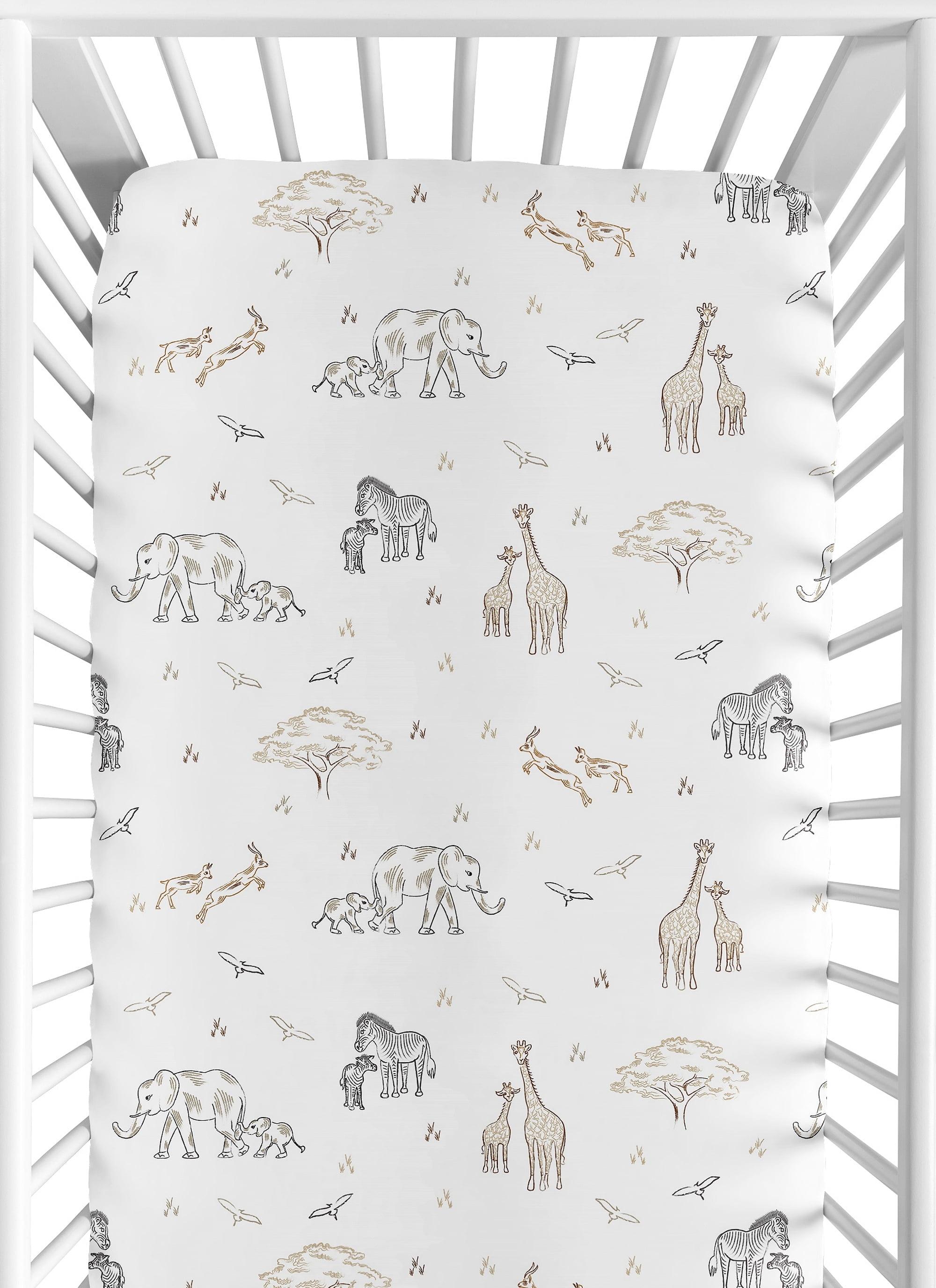 Sweet Jojo Designs Serengeti Animals Fitted Crib Sheet