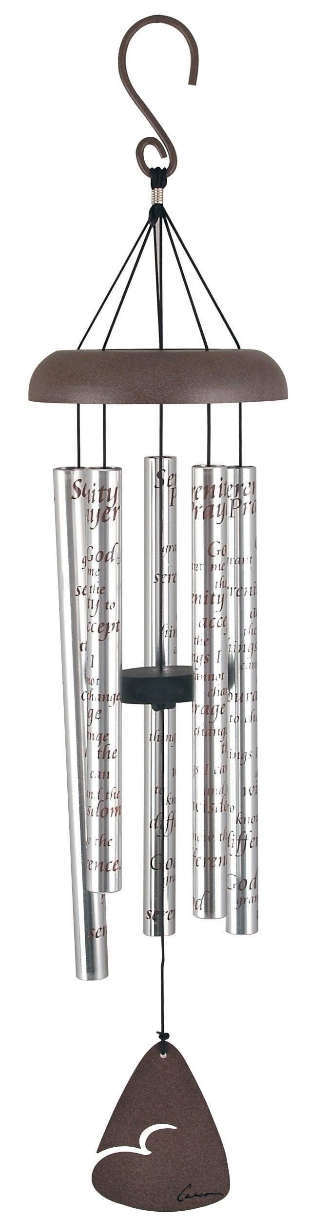 Serenity Prayer 30" Silver Aluminum Wind Chime