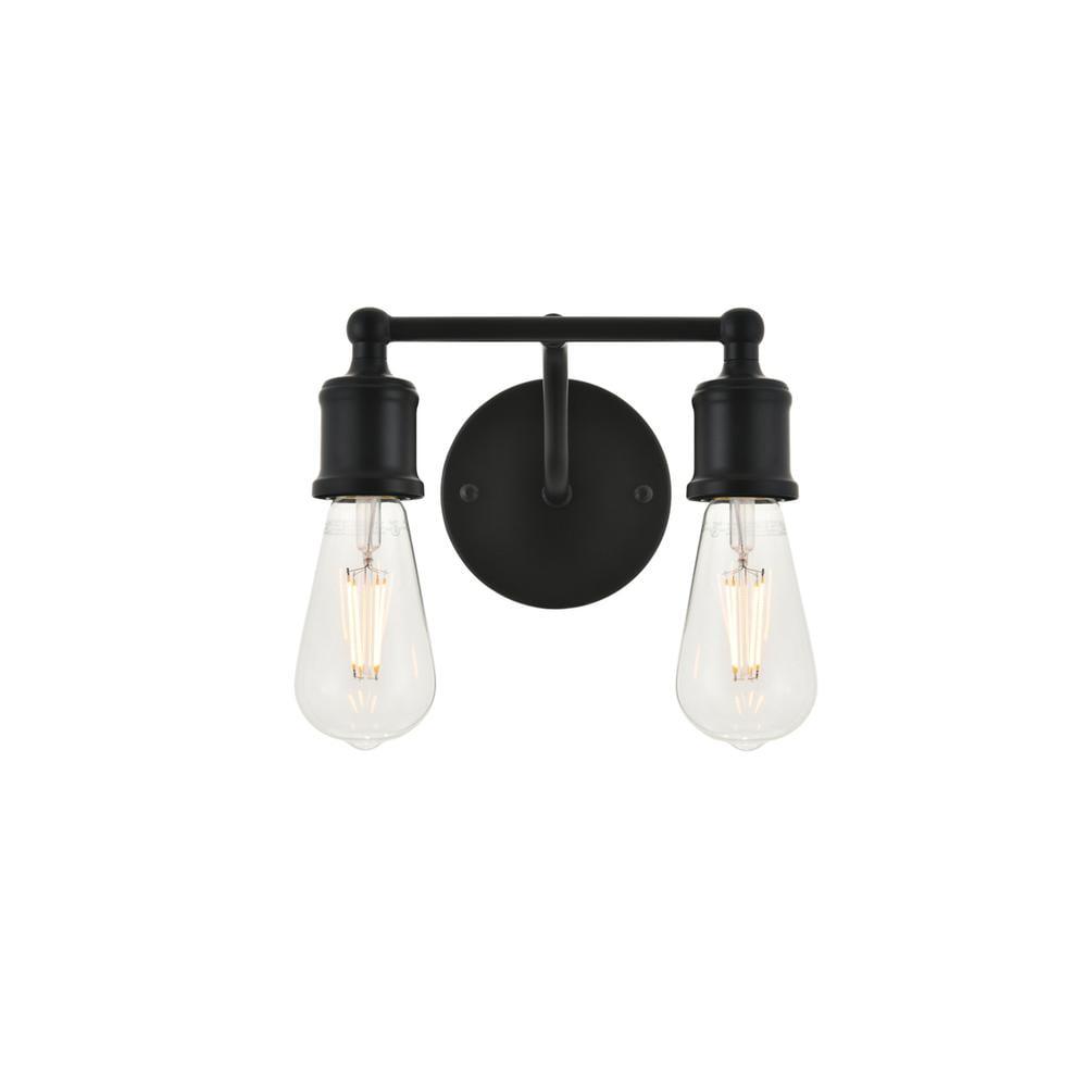 Elegant Lighting Serif 2 light black Wall Sconce