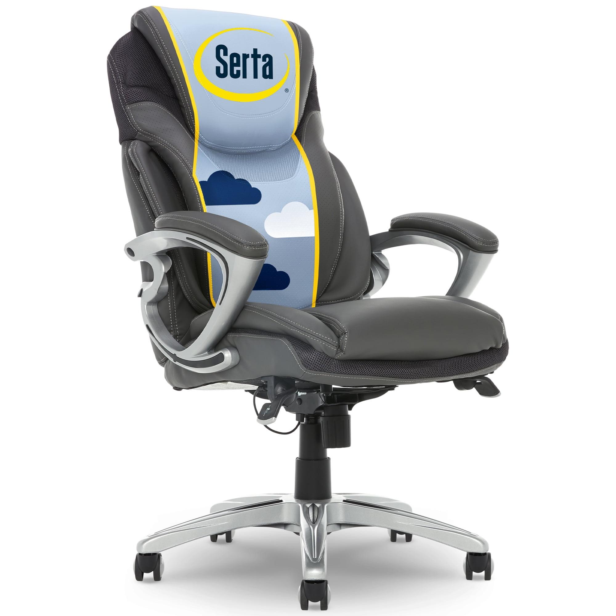 Serta Bryce Executive Office Chair with Patented AIR Lumbar Technology and Layered Body Pillows
