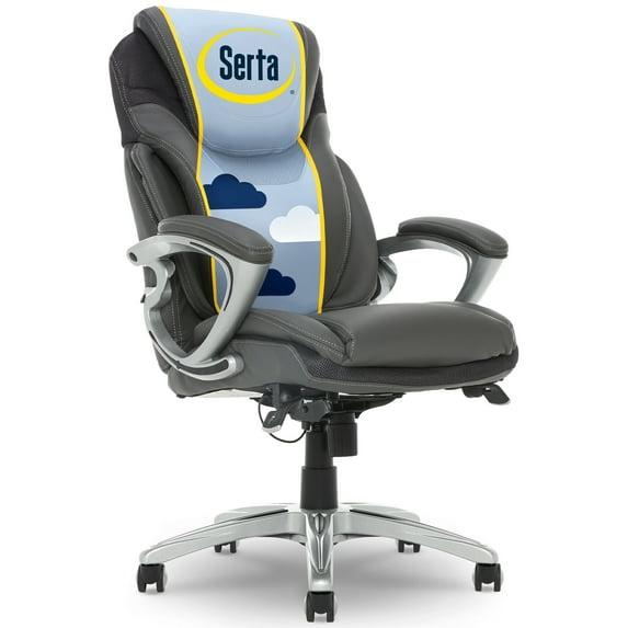 Serta Bryce Executive Office Chair with Patented AIR Lumbar Technology and Layered Body Pillows