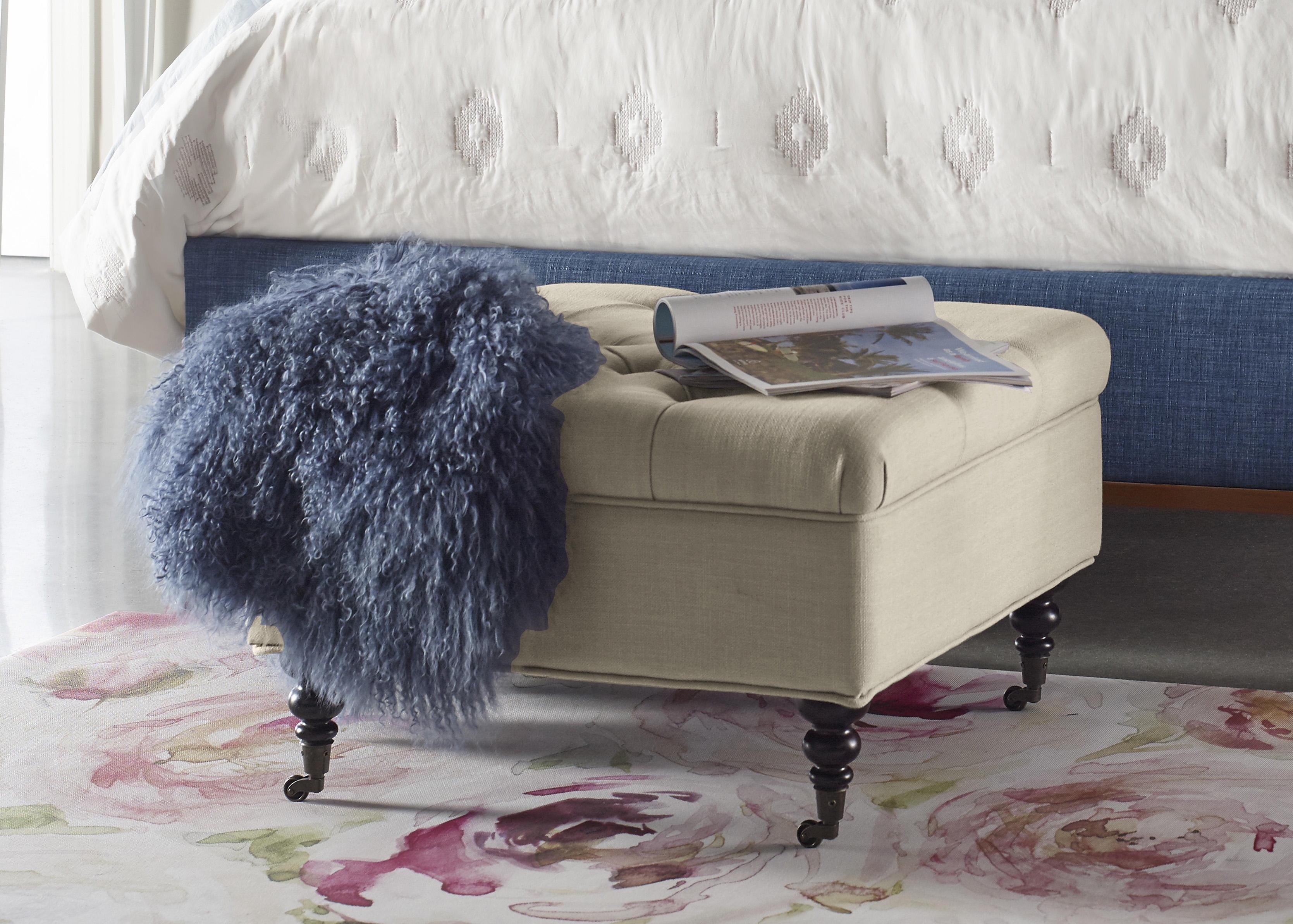 Serta Abbot Square Tufted Ottoman with Storage Space