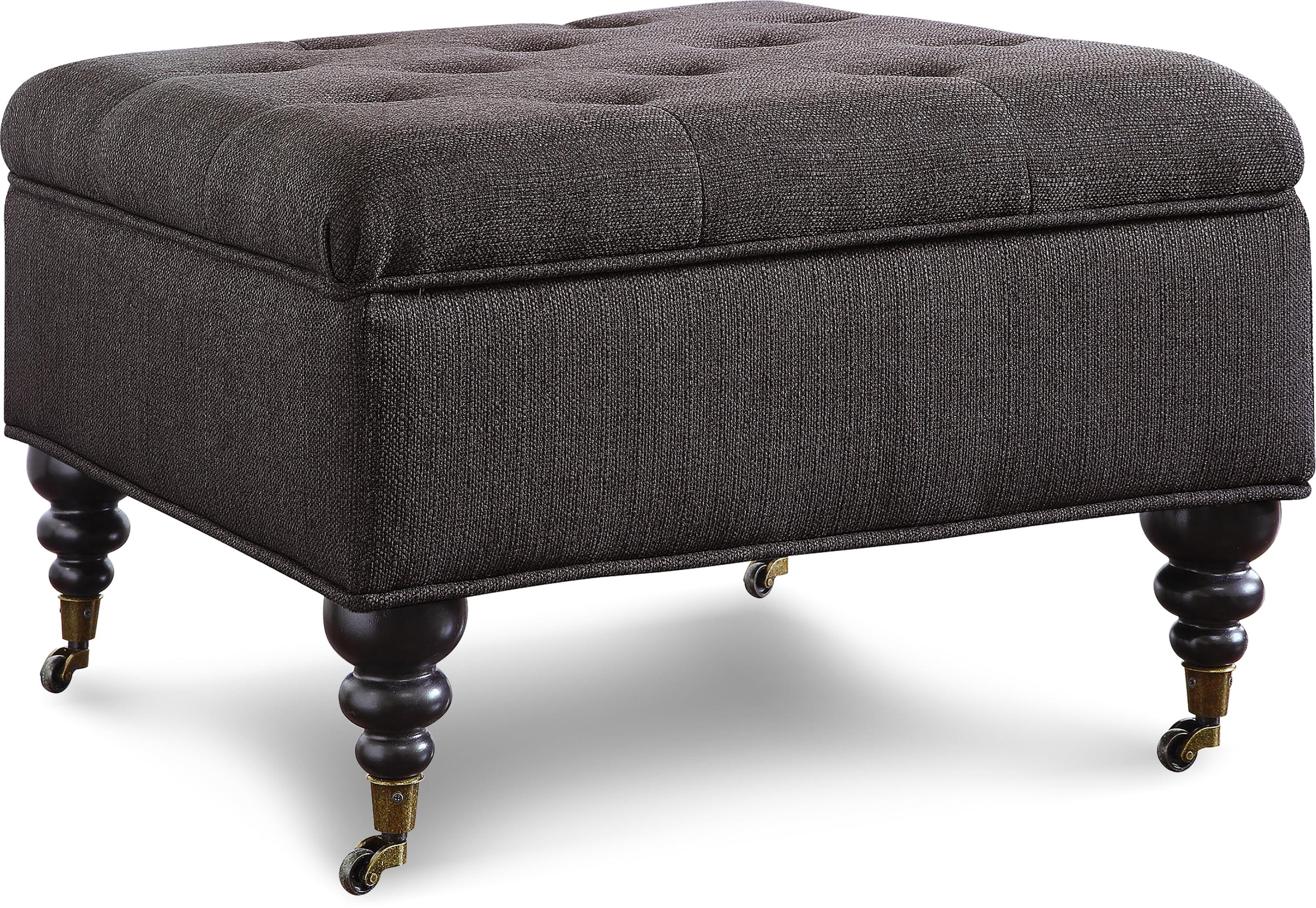 Abbot Square Tufted Ottoman with Storage and Casters - Serta