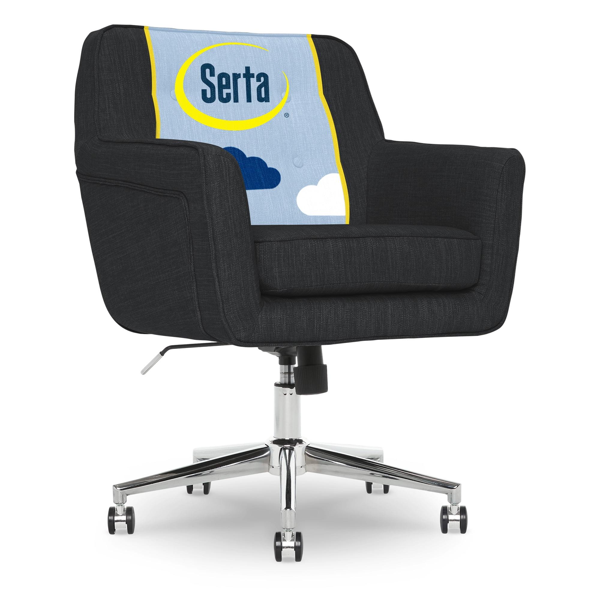 Style Ashland Home Office Chair Dark Gray - Serta: Mid-Century, Adjustable, Swivel, Ergonomic Design