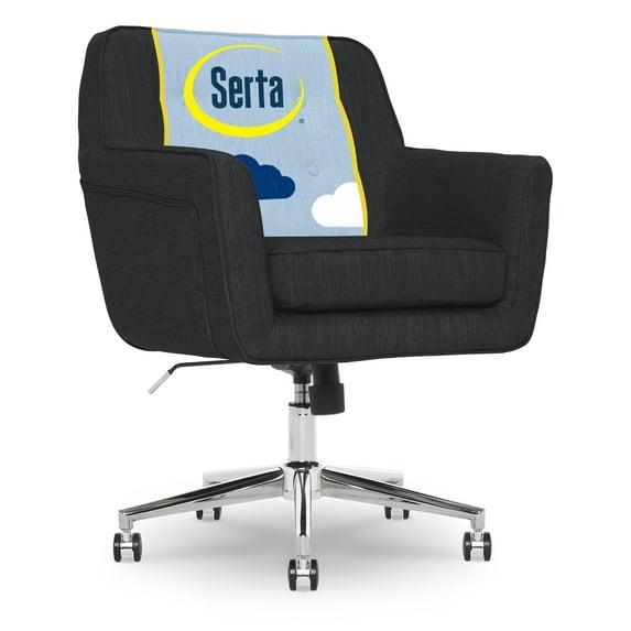 Style Ashland Home Office Chair Dark Gray - Serta: Mid-Century, Adjustable, Swivel, Ergonomic Design