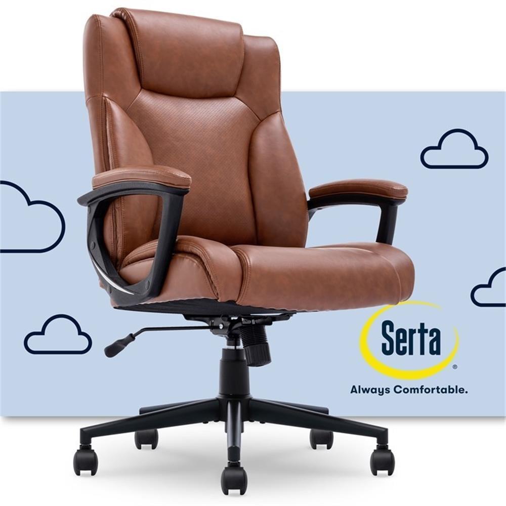 Serta Connor Ergonomic Executive Office Chair with Layered Body Pillows and Contoured Lumbar
