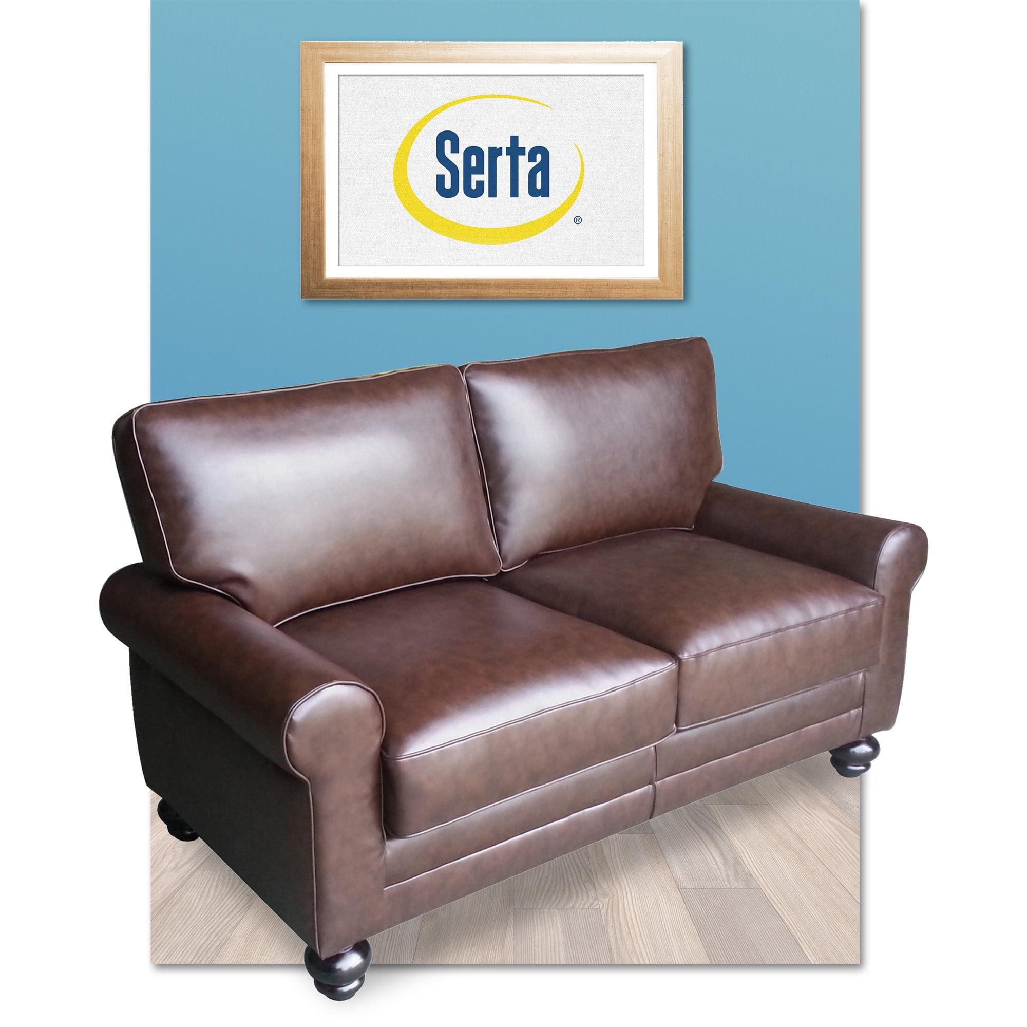 Serta Copenhagen 61" Loveseat for Two People, Pillowed Back Cushions and Rounded Arms