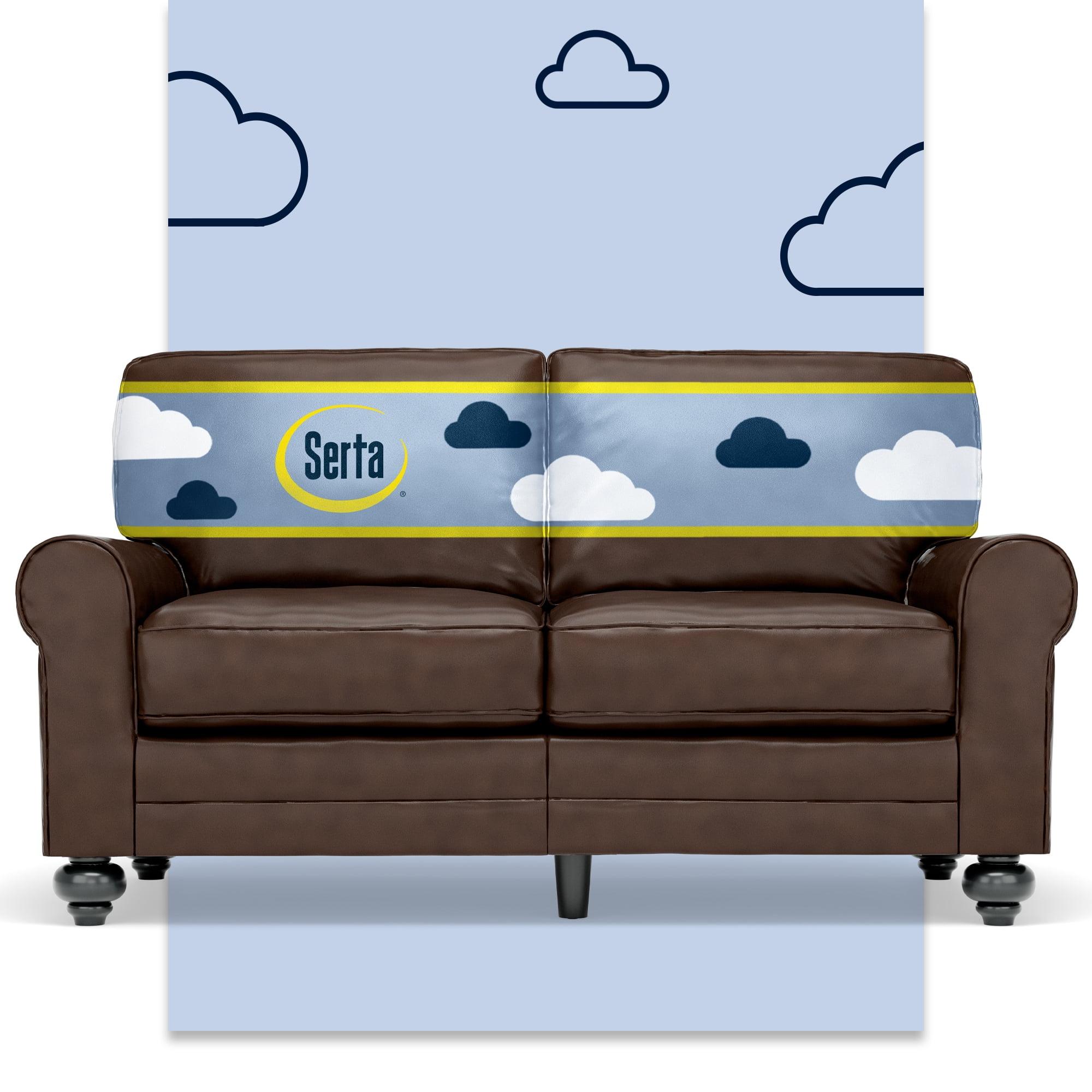 Serta Serta Copenhagen 61" Loveseat for Two People, Pillowed Back Cushions and Rounded Arms