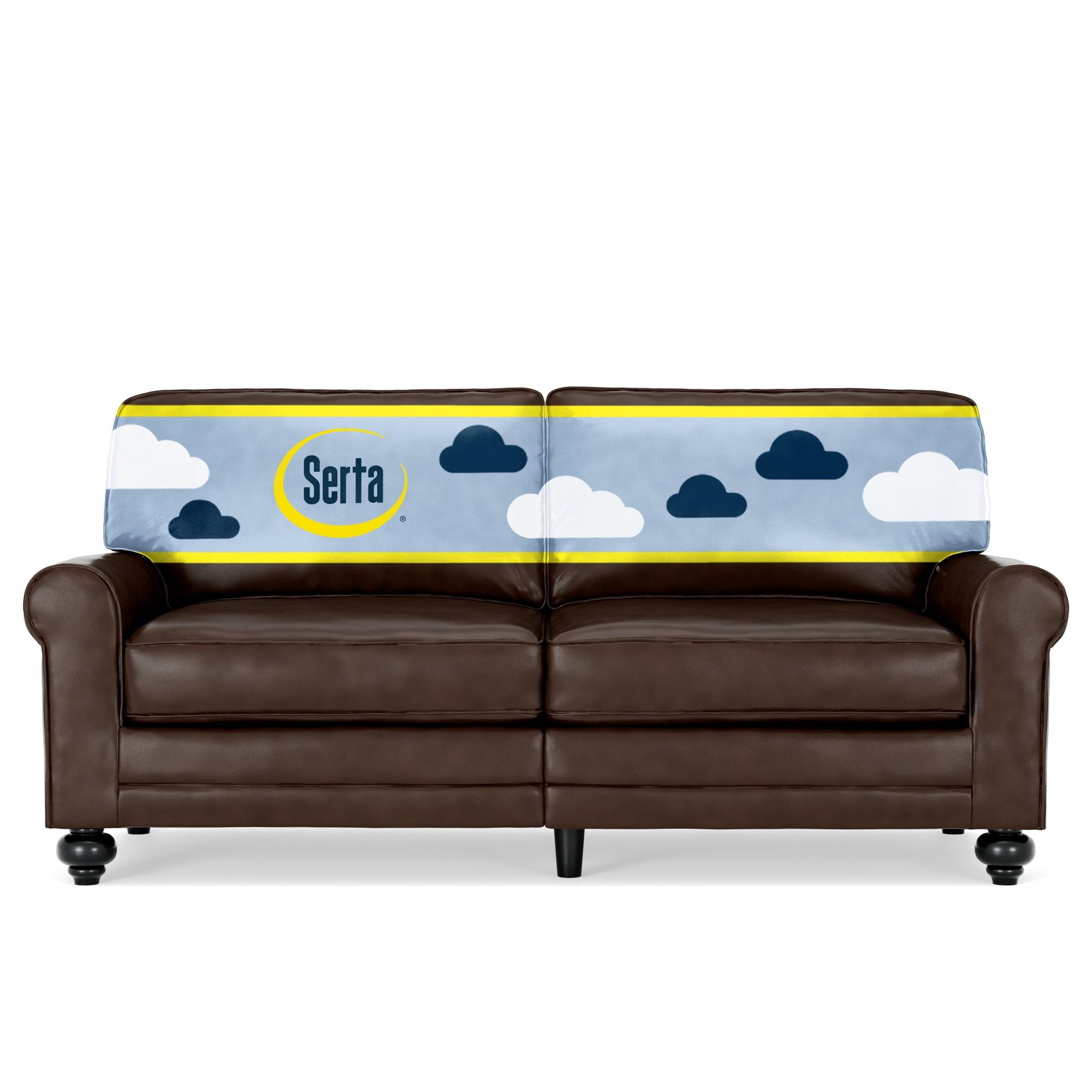 Serta Serta Copenhagen 73" Sofa Couch for Two People with Pillowed Back Cushions and Rolled Arm