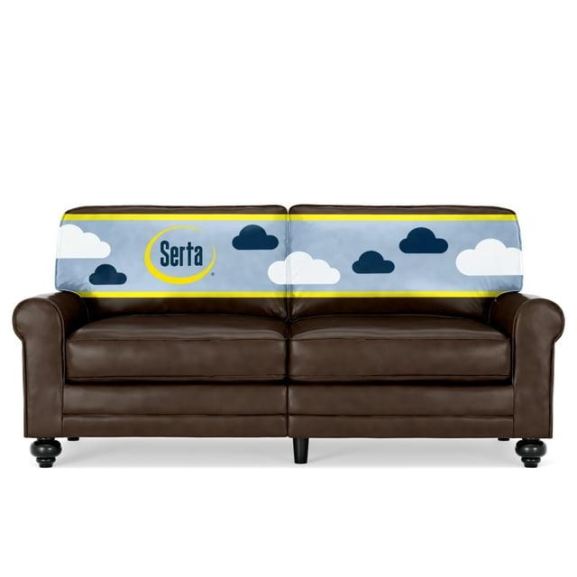 Serta Serta Copenhagen 73" Sofa Couch for Two People with Pillowed Back Cushions and Rolled Arm