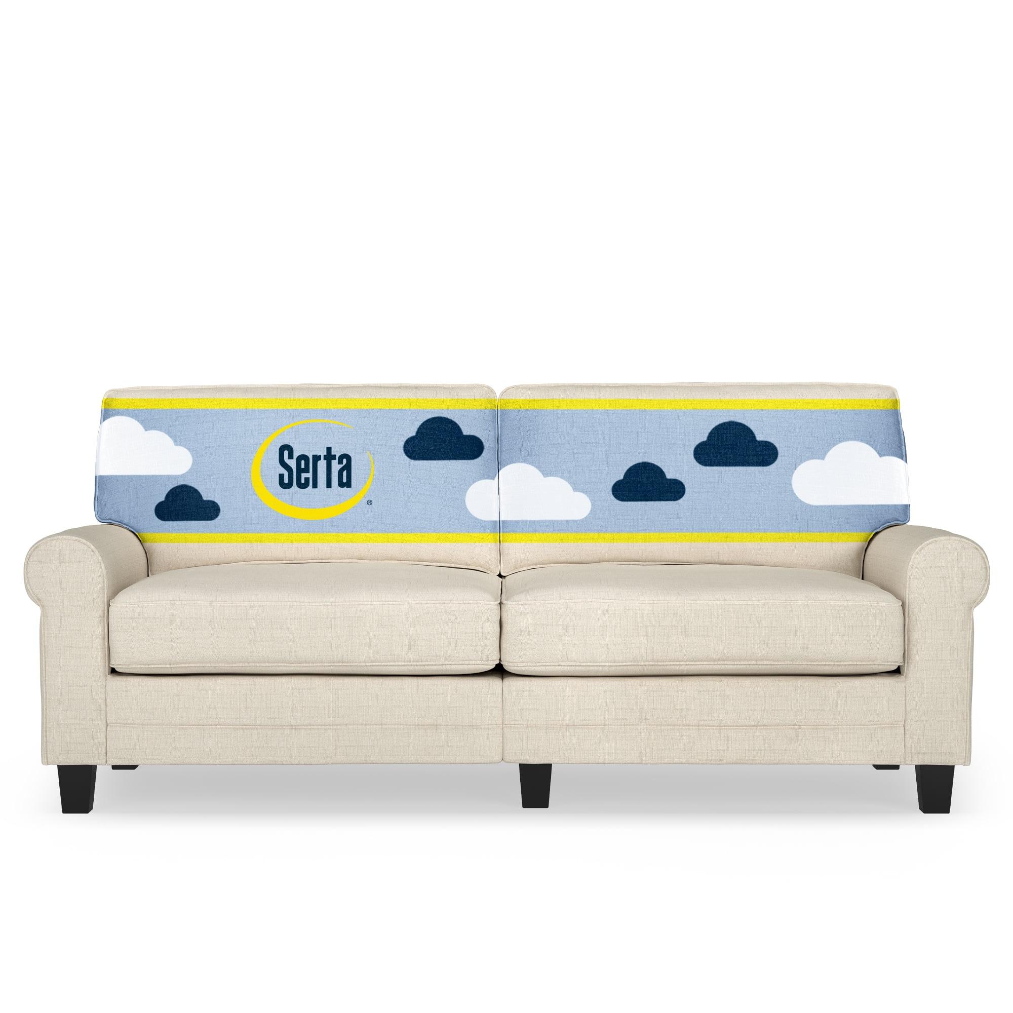Serta Copenhagen 78" Rolled Arm Sofa, Easy Care Fabric, Soft Pillow Back, Pocket Coil Seat Cushions