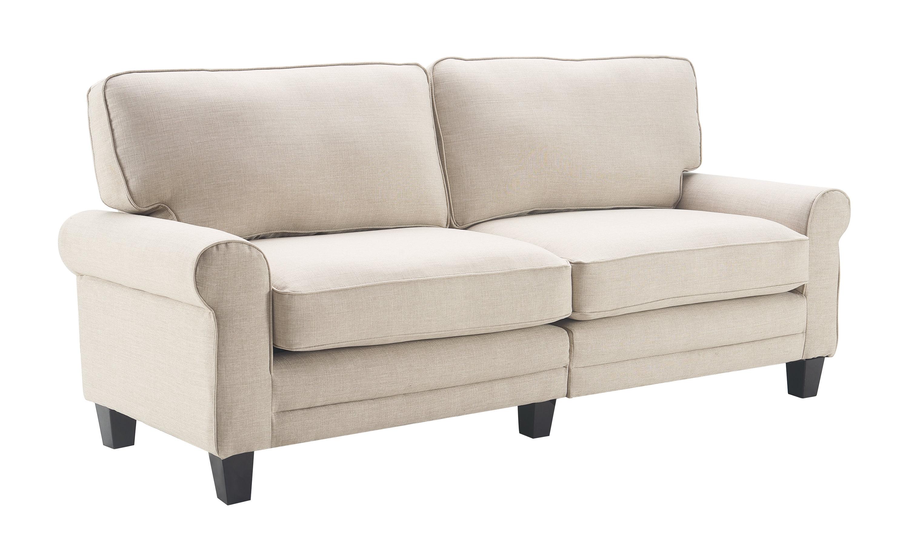 Copenhagen Classic Buttercream Linen 78" Sofa with Rolled Arms