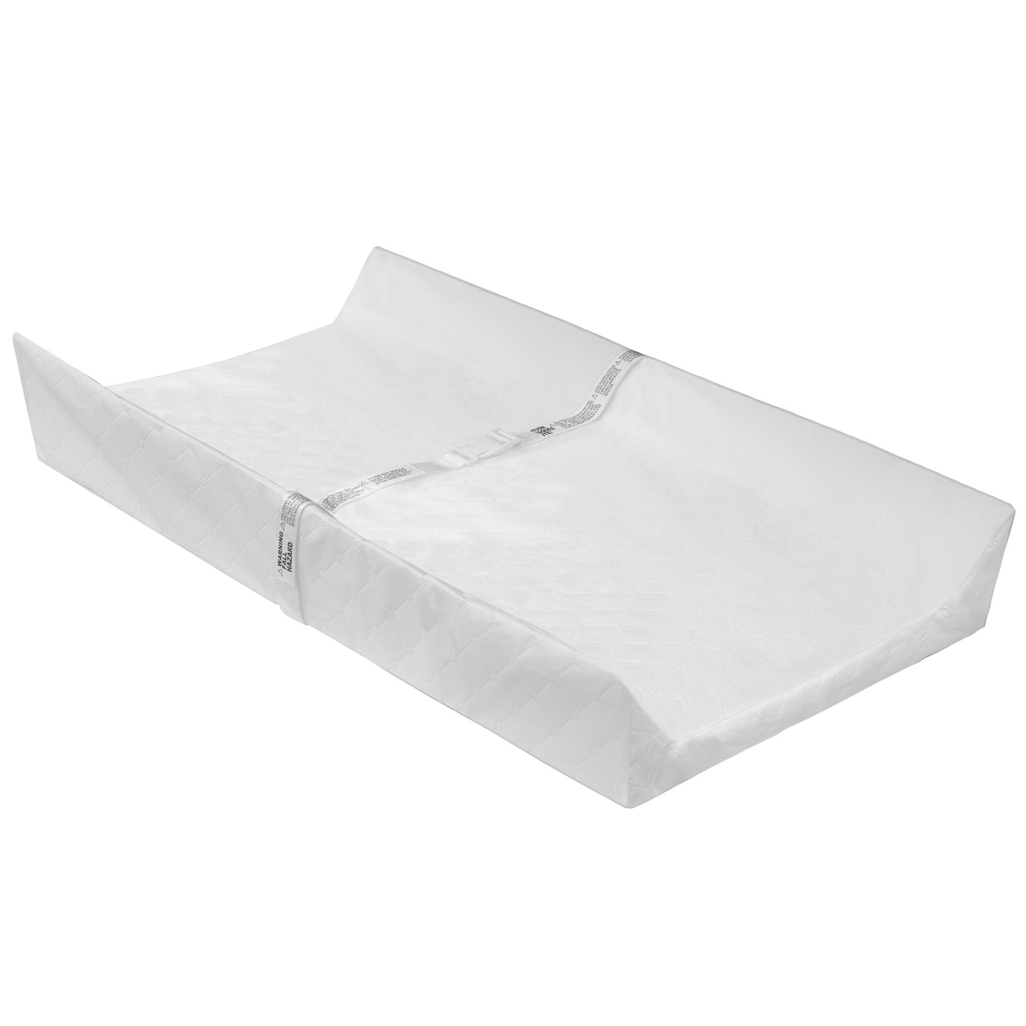 White Foam Contoured Changing Pad with Waterproof Cover