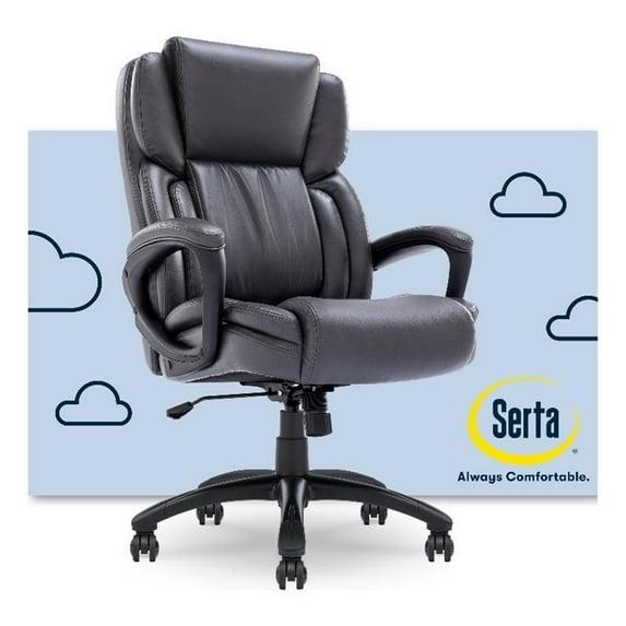 Serta Serta Garret Executive Office Chair, Ergonomic Lumbar Support, Semi-Plush Cushion, Body Pillows