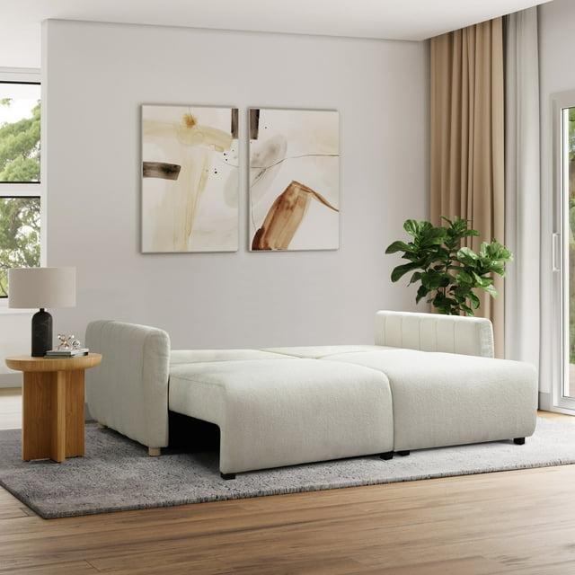 Serta Lowry 91.7" Queen Size Channel Tufted Convertible Sleeper Sofa