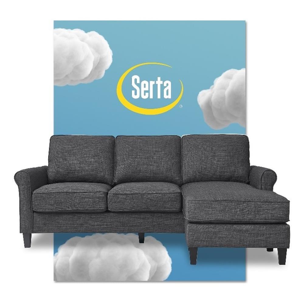 Serta Harmon Upholstered Reversible Sectional Sofa and Chaise