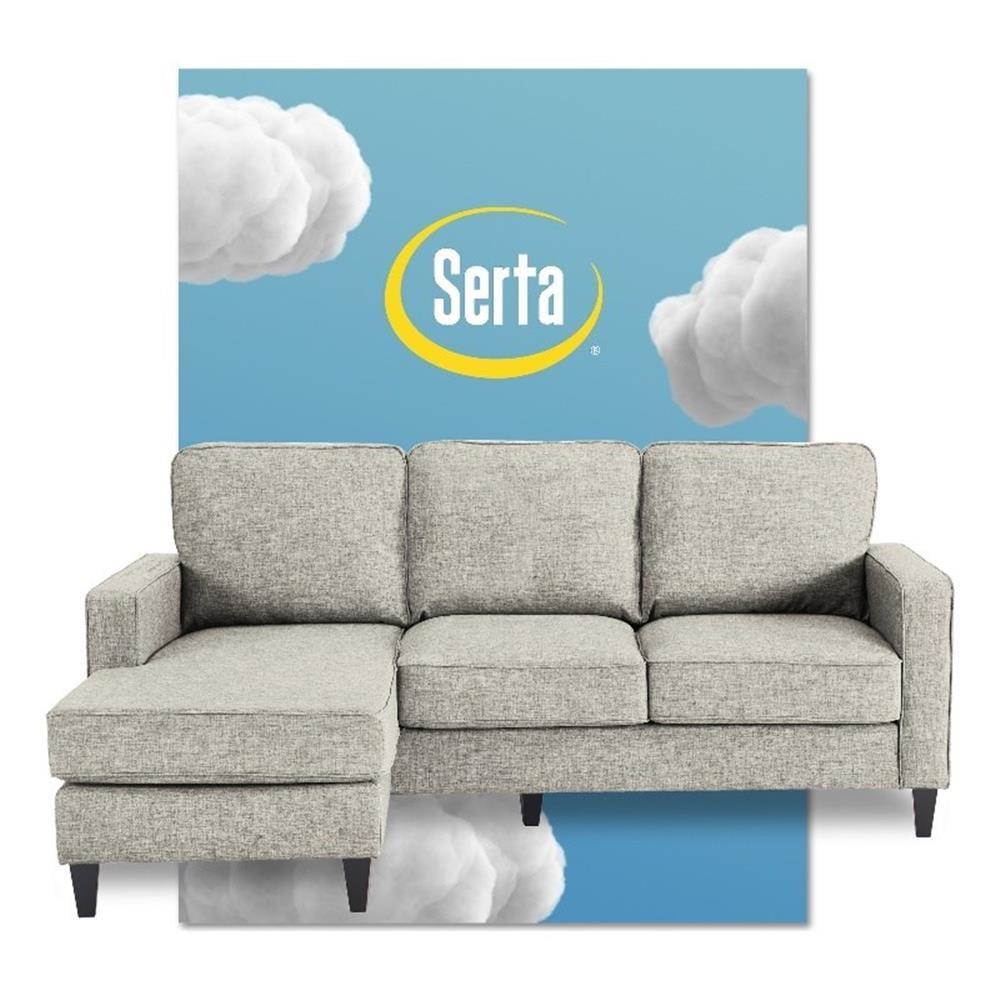 Serta Harmon Upholstered Reversible Sectional Sofa and Chaise