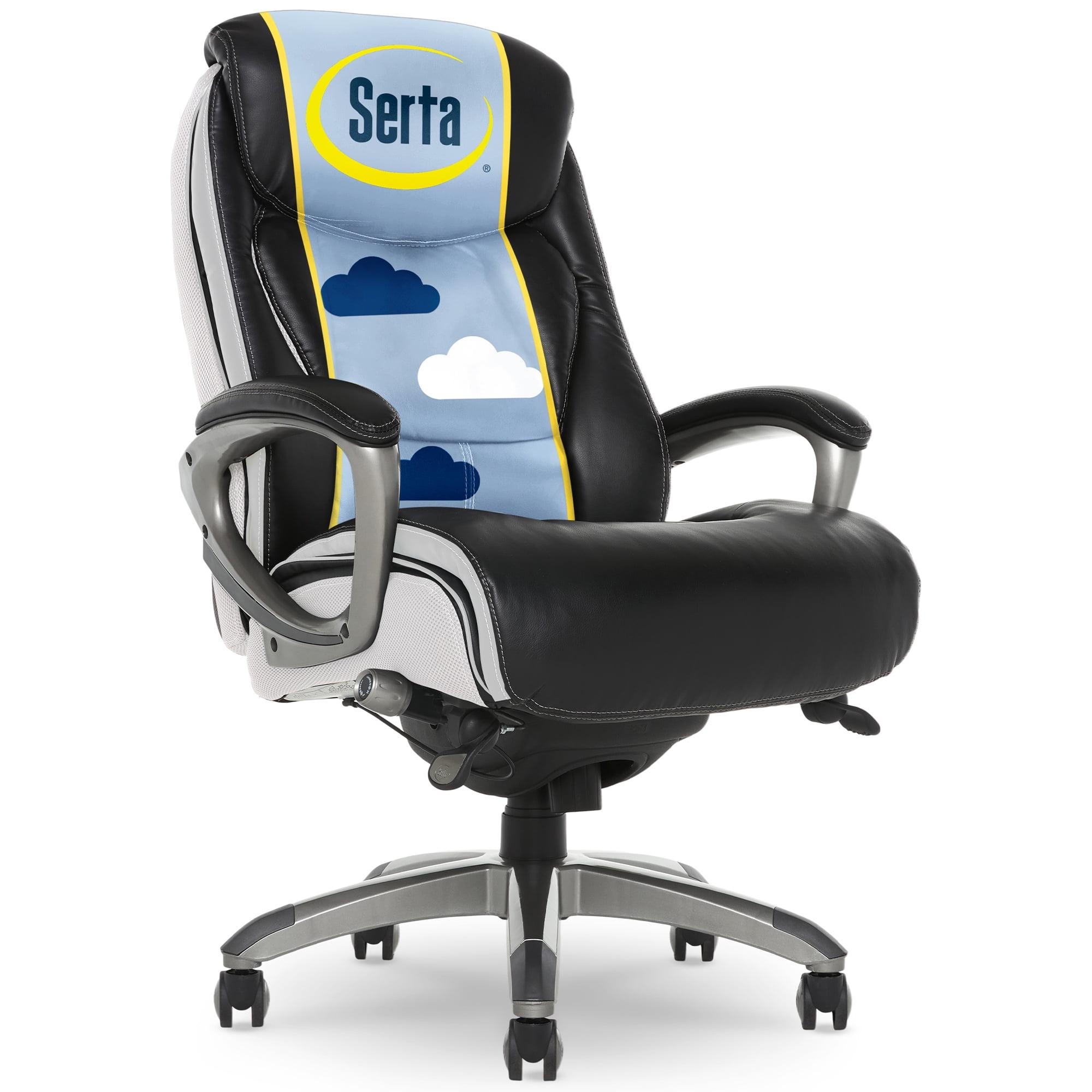 Serta Lautner Executive Office Chair, SmartLayers and ComfortCoils Technology, Adjustable Lumbar
