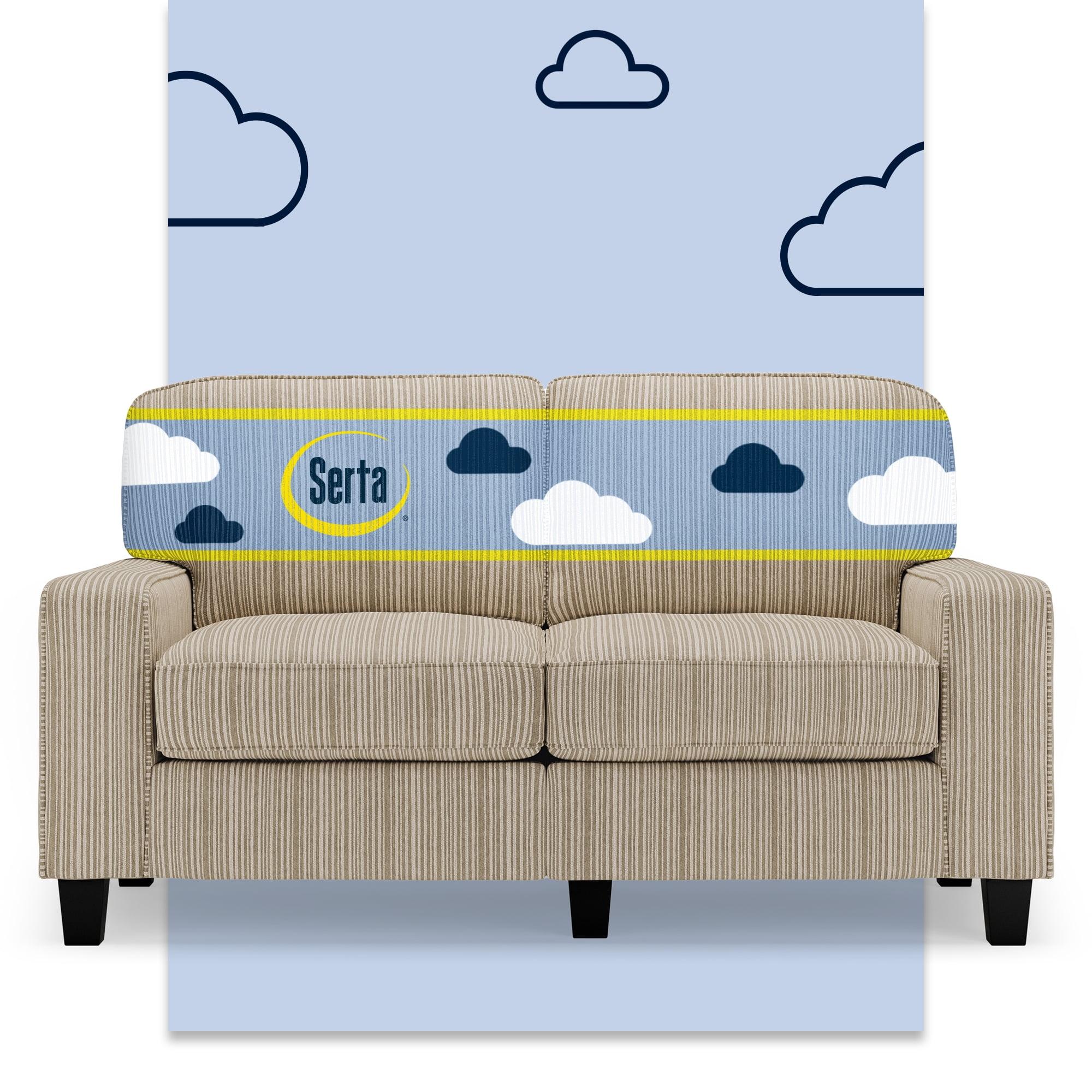 Serta Palisades 61" Track Arm Sofa, Easy Care Fabric, Soft Pillow Back, Pocket Coil Seat Cushions