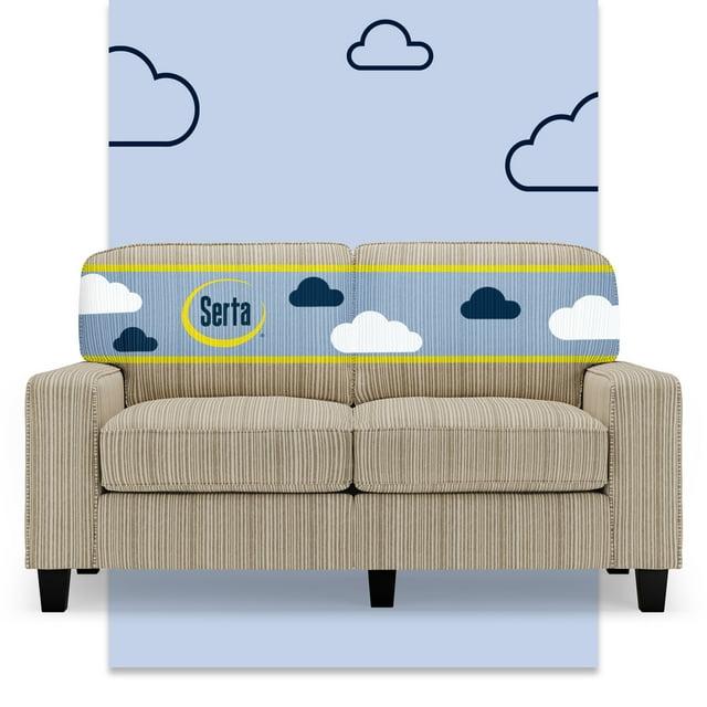 Serta Palisades 61" Track Arm Sofa, Easy Care Fabric, Soft Pillow Back, Pocket Coil Seat Cushions