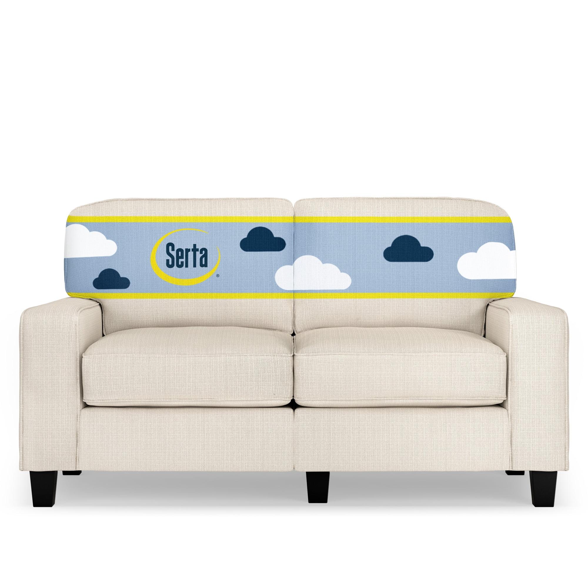 Serta Palisades 61" Track Arm Sofa, Easy Care Fabric, Soft Pillow Back, Pocket Coil Seat Cushions
