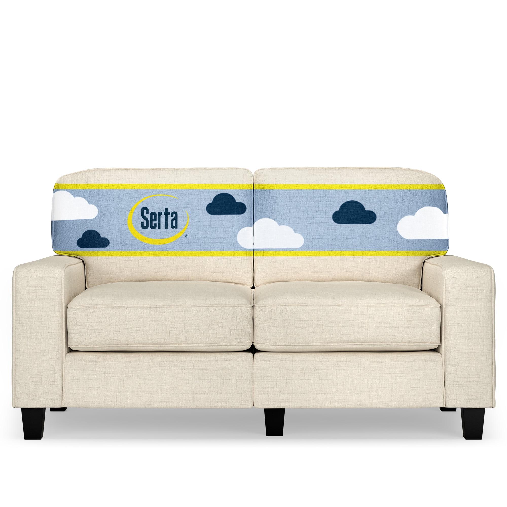 Serta Palisades 61" Track Arm Sofa, Easy Care Fabric, Soft Pillow Back, Pocket Coil Seat Cushions