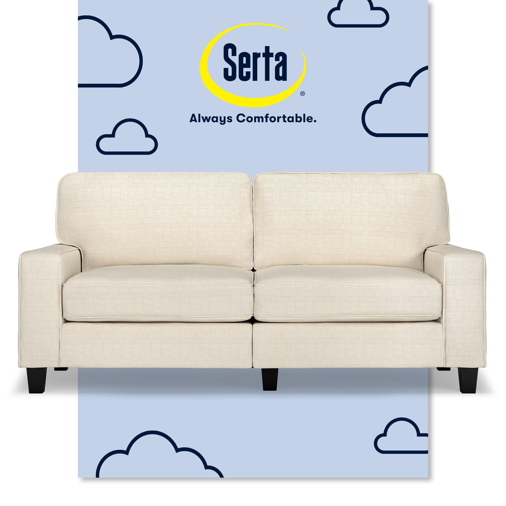 Serta Palisades 73" Track Arm Sofa, Easy Care Fabric, Soft Pillow Back, Pocket Coil Seat Cushions