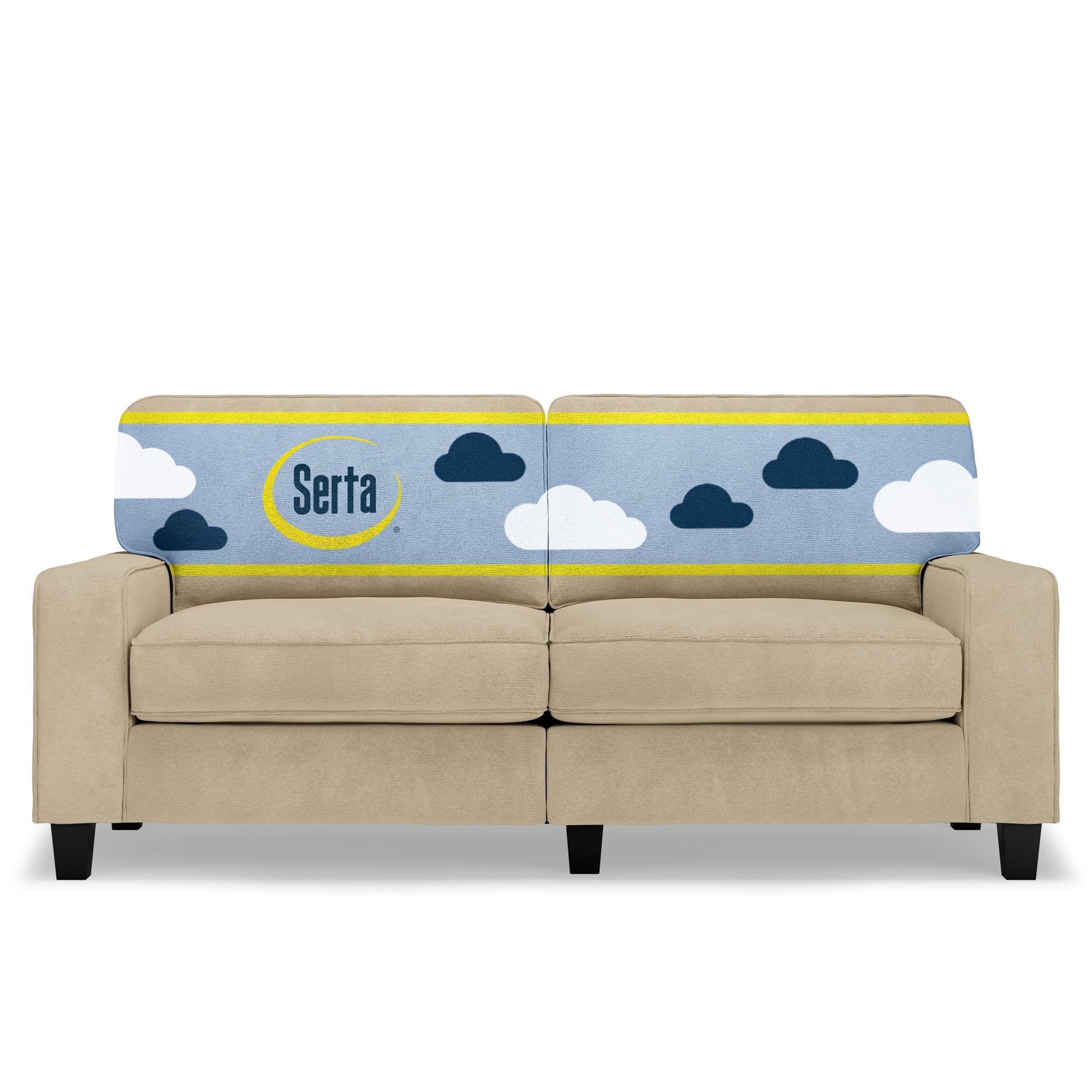 Serta Palisades 73" Track Arm Sofa, Easy Care Fabric, Soft Pillow Back, Pocket Coil Seat Cushions
